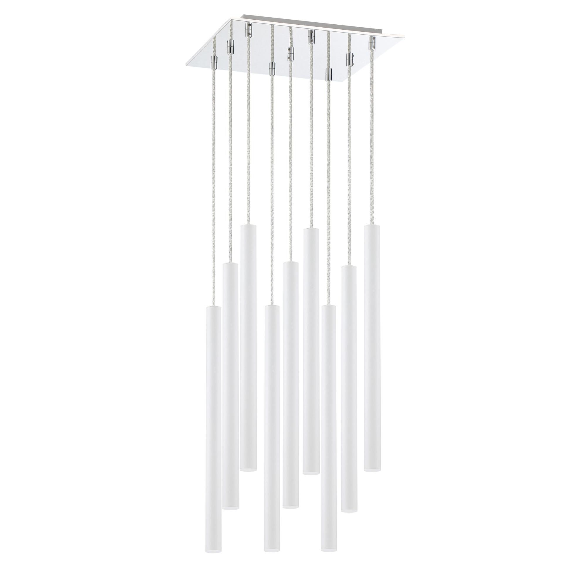 Shown in Chrome finish and Steel glass and Steel shade