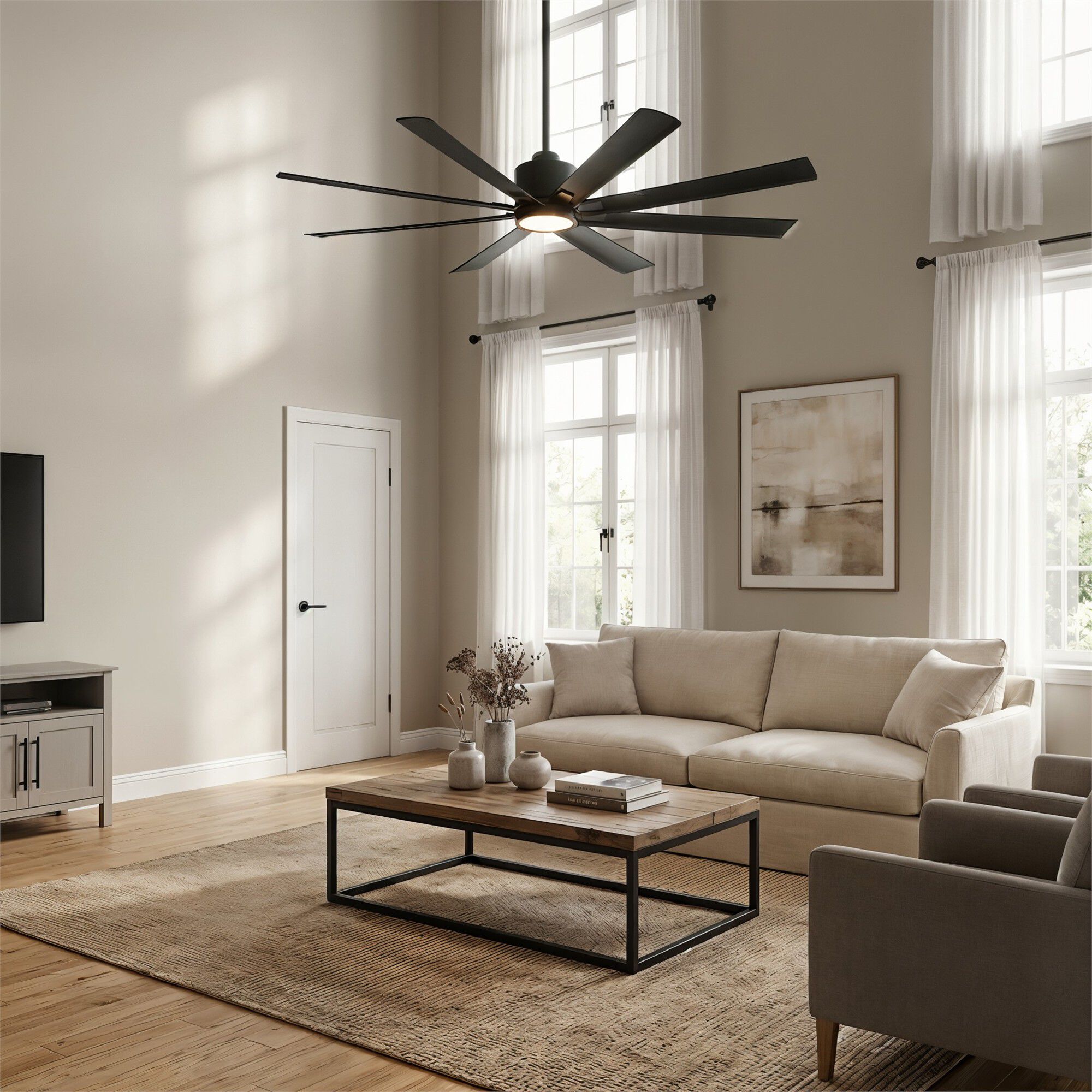 Sean Lavin Flera Smart 65 Inch Ceiling Fan with Light Kit,