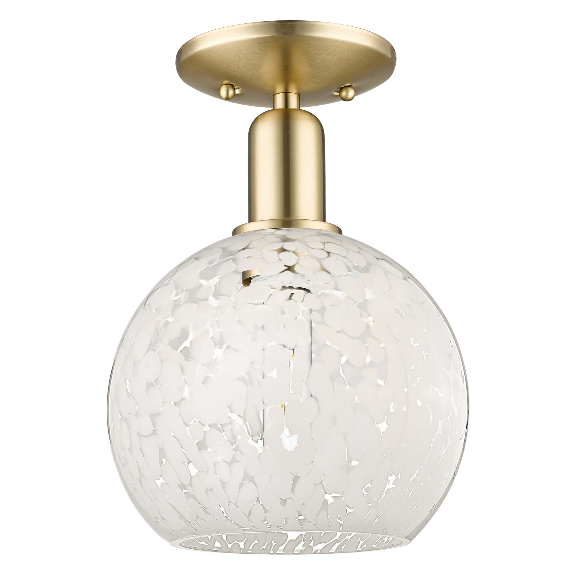 Bruno Marashlian White Mouchette Semi Flush Mount by Innovations Lighting