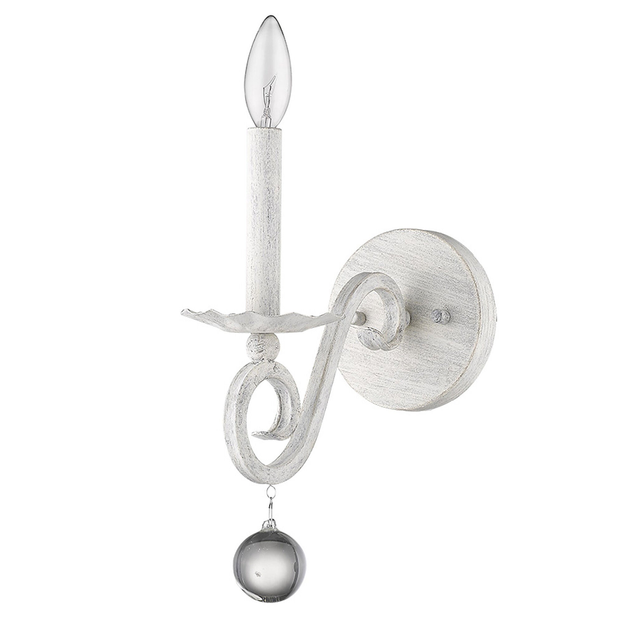 Shown in Country White finish and -- glass and -- shade