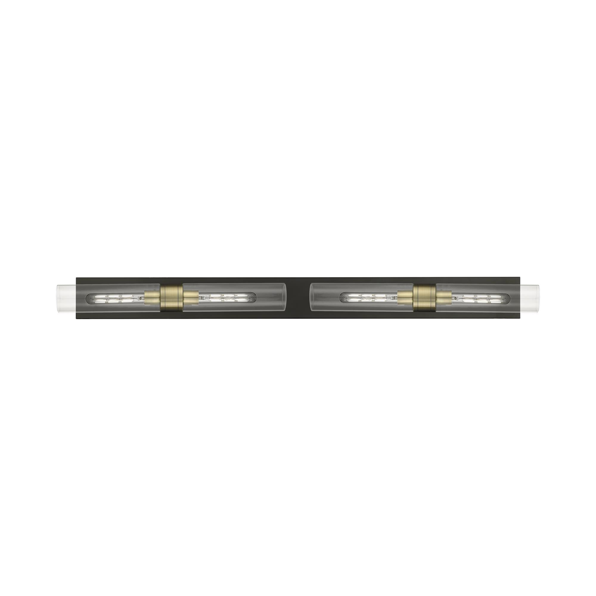Shown in Black Antique Brass finish and Clear glass