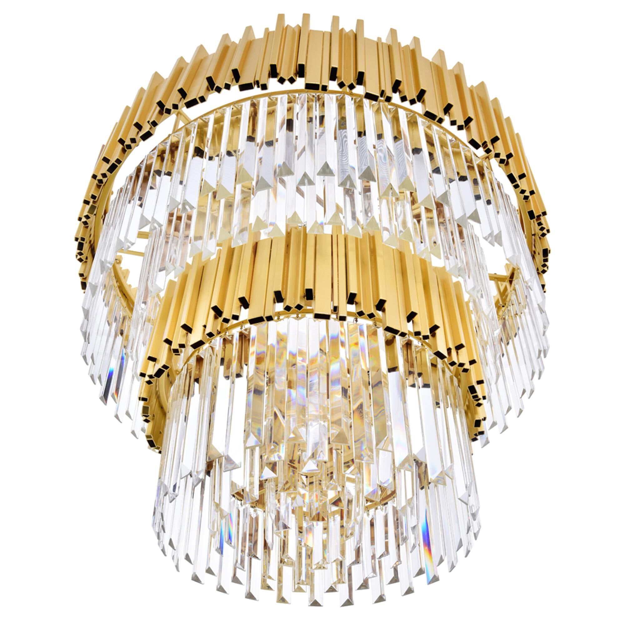 Deco 32 Inch 12 Light Chandelier by CWI Lighting