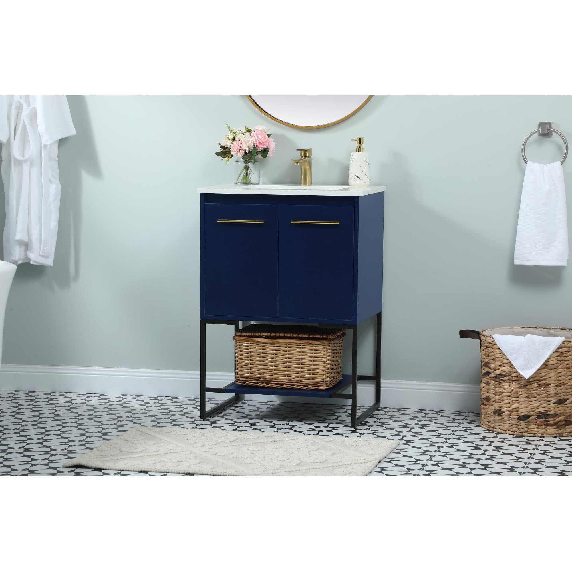 Shown in Blue finish