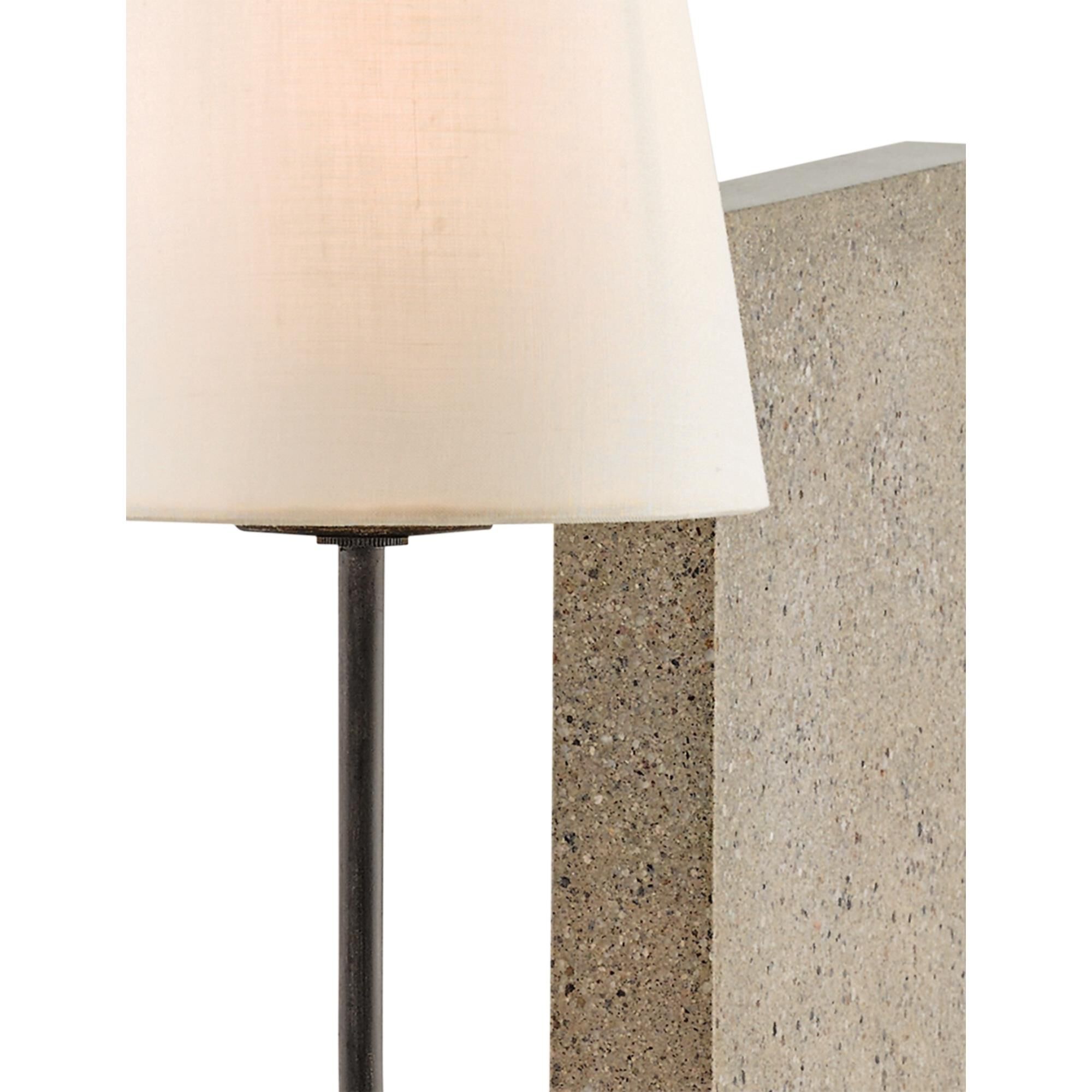 Shown in Polished Concrete/Aged Steel finish and Included shade