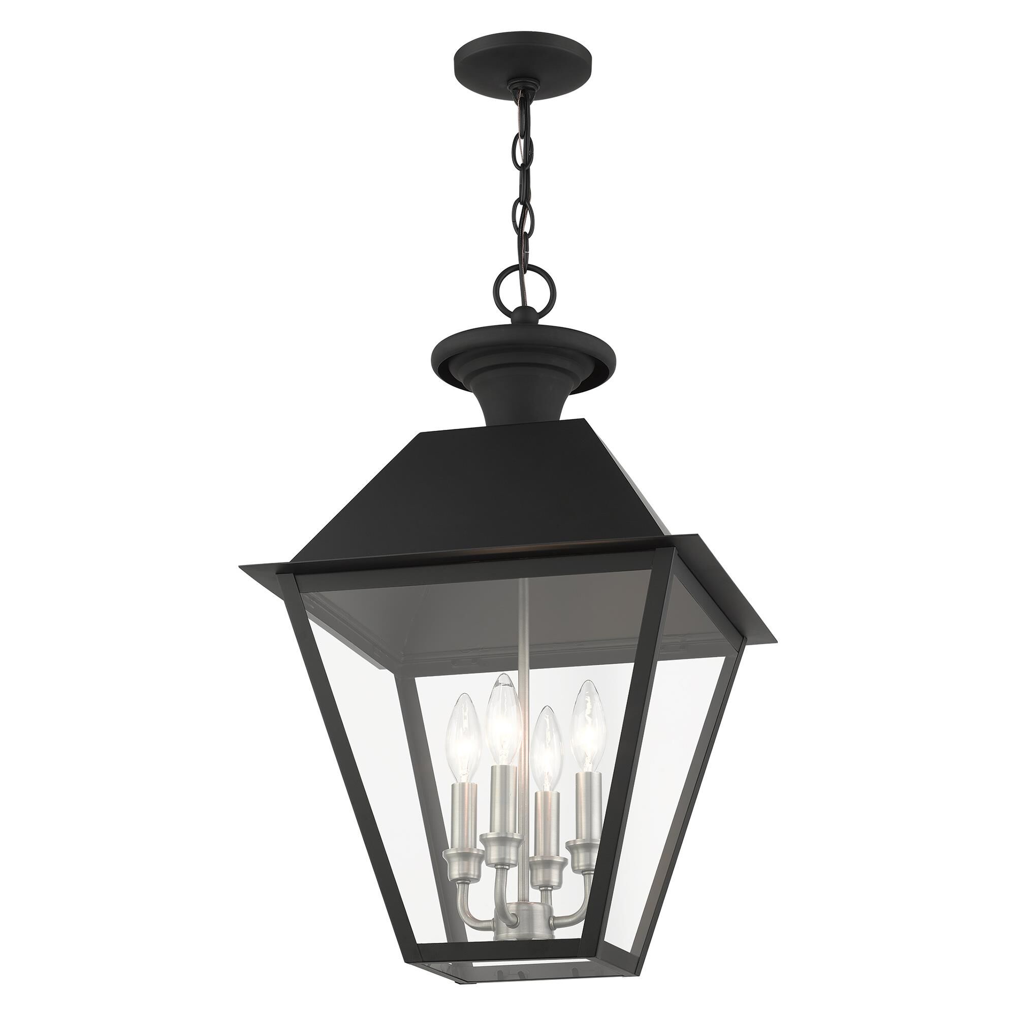 Mansfield 24 Inch Tall 4 Light Outdoor Hanging Lantern by Livex Lighting