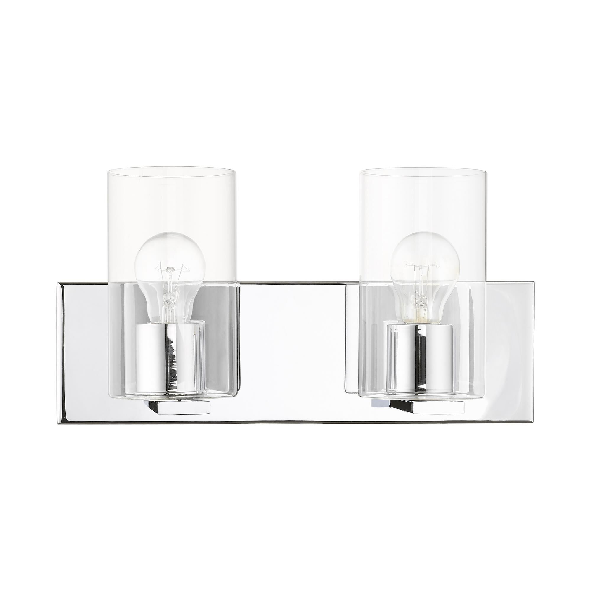 Shown in Polished Chrome finish and Clear glass and Clear Glass shade