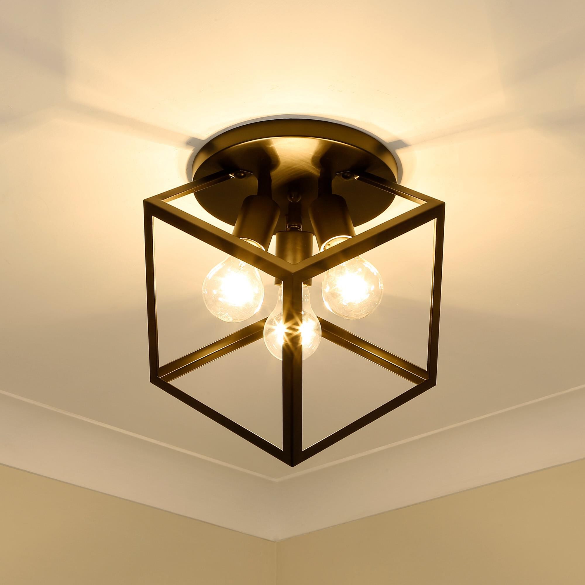Cassio 13 Inch 3 Light Semi Flush Mount by Golden Lighting