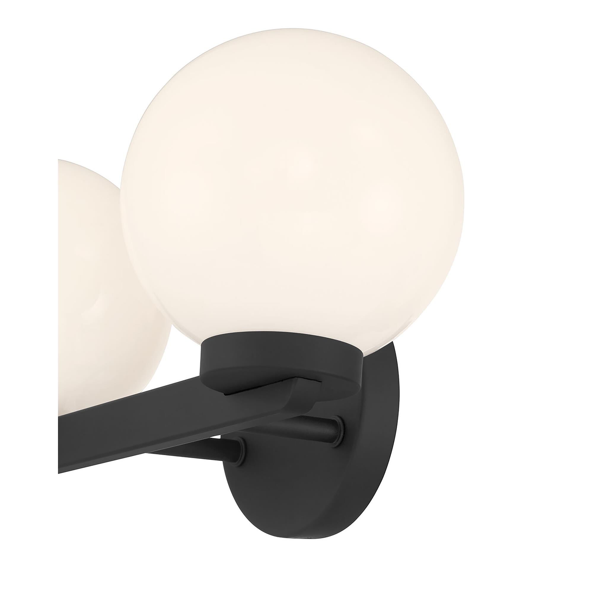 Shown in Matte Black finish and Shiny Opal glass