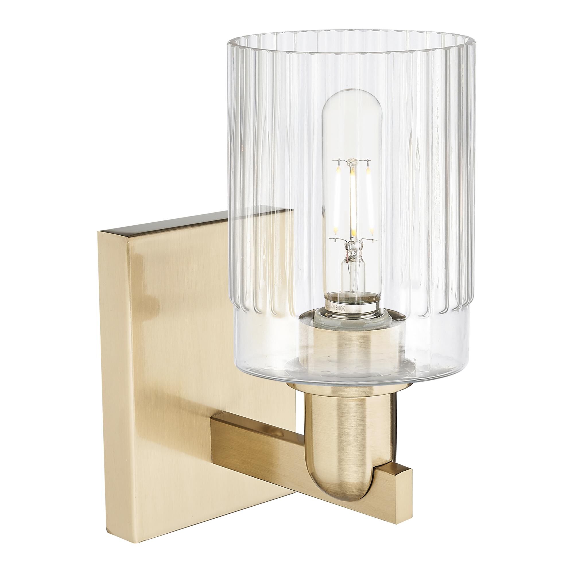 Shown in Champagne Bronze finish and Clear glass