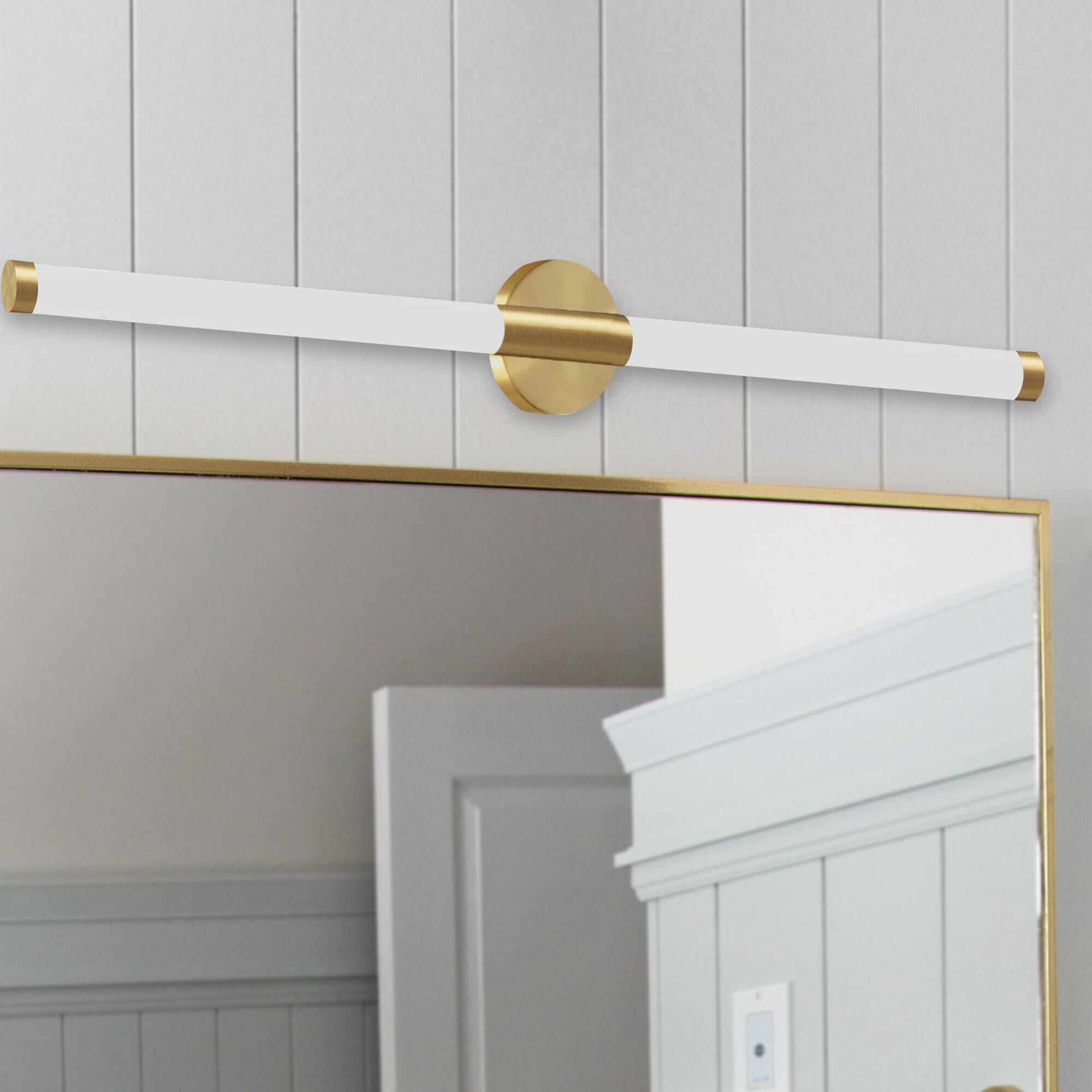 Shown in Aged Brass and White finish