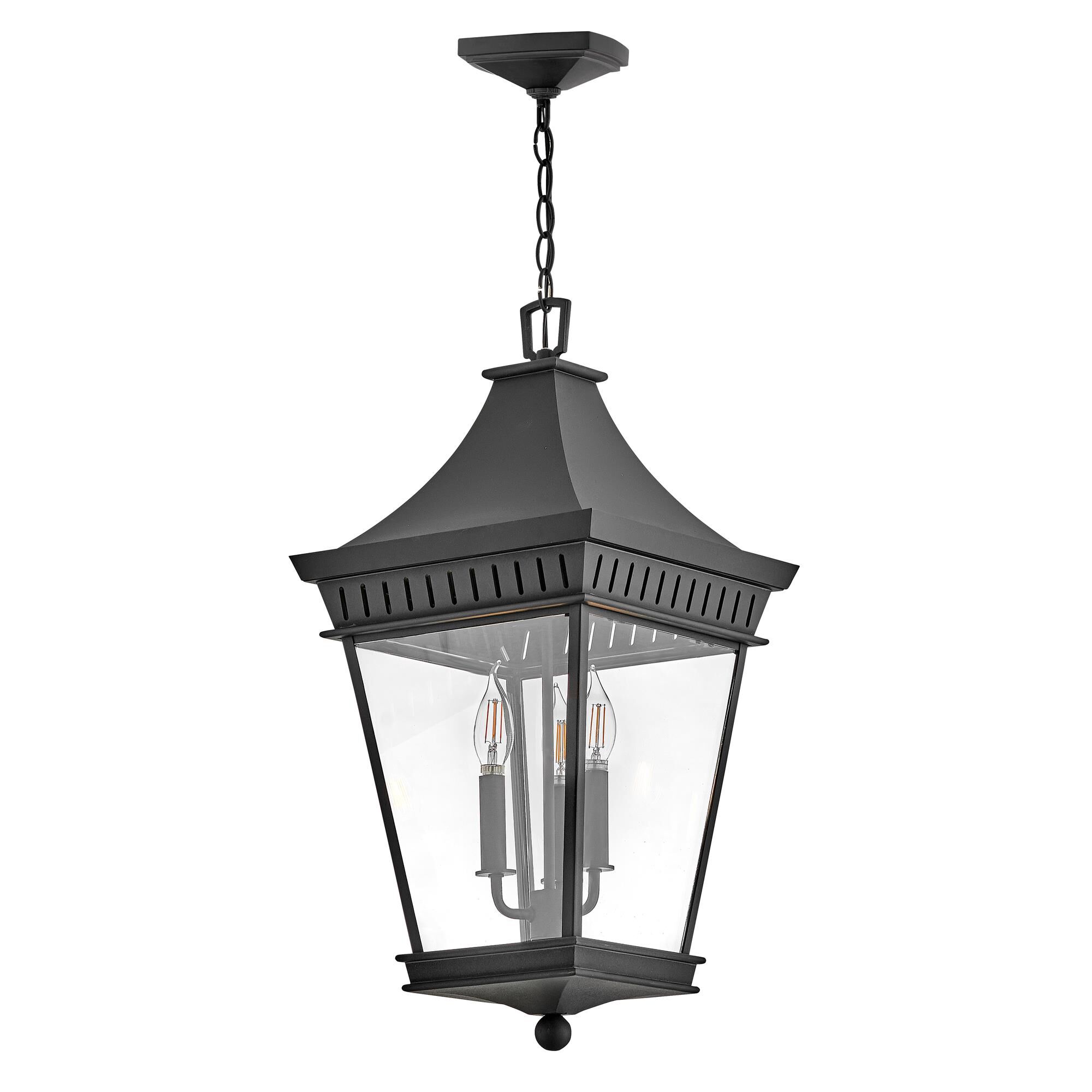 Shown in Museum Black finish and Clear glass