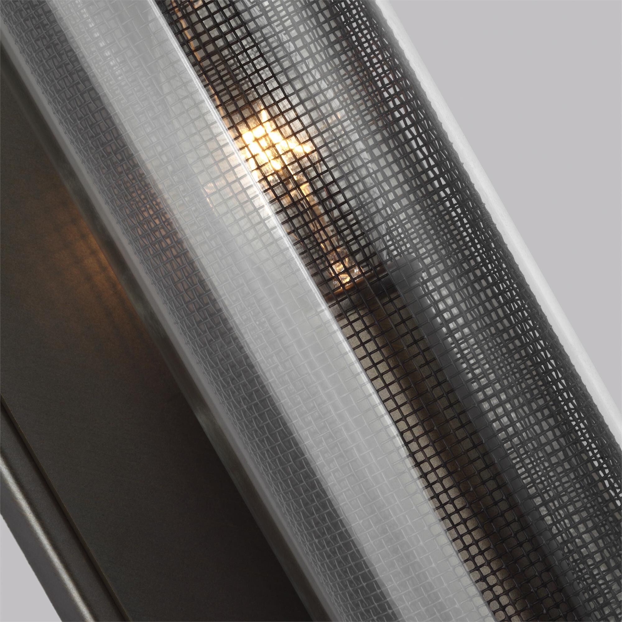 Shown in Antique Bronze finish and Clear glass and Stainless Steel shade