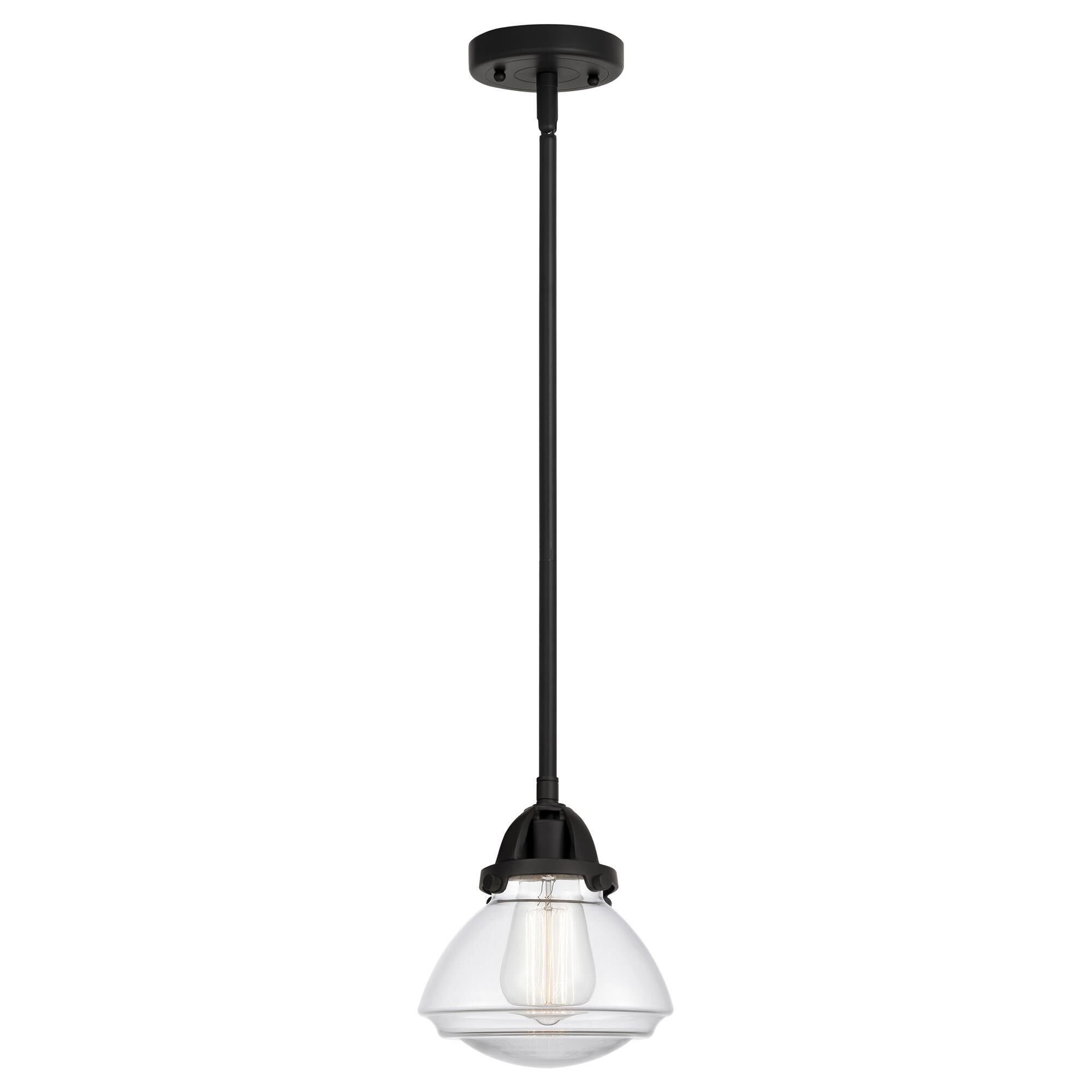 Shown in Matte Black finish and Clear glass