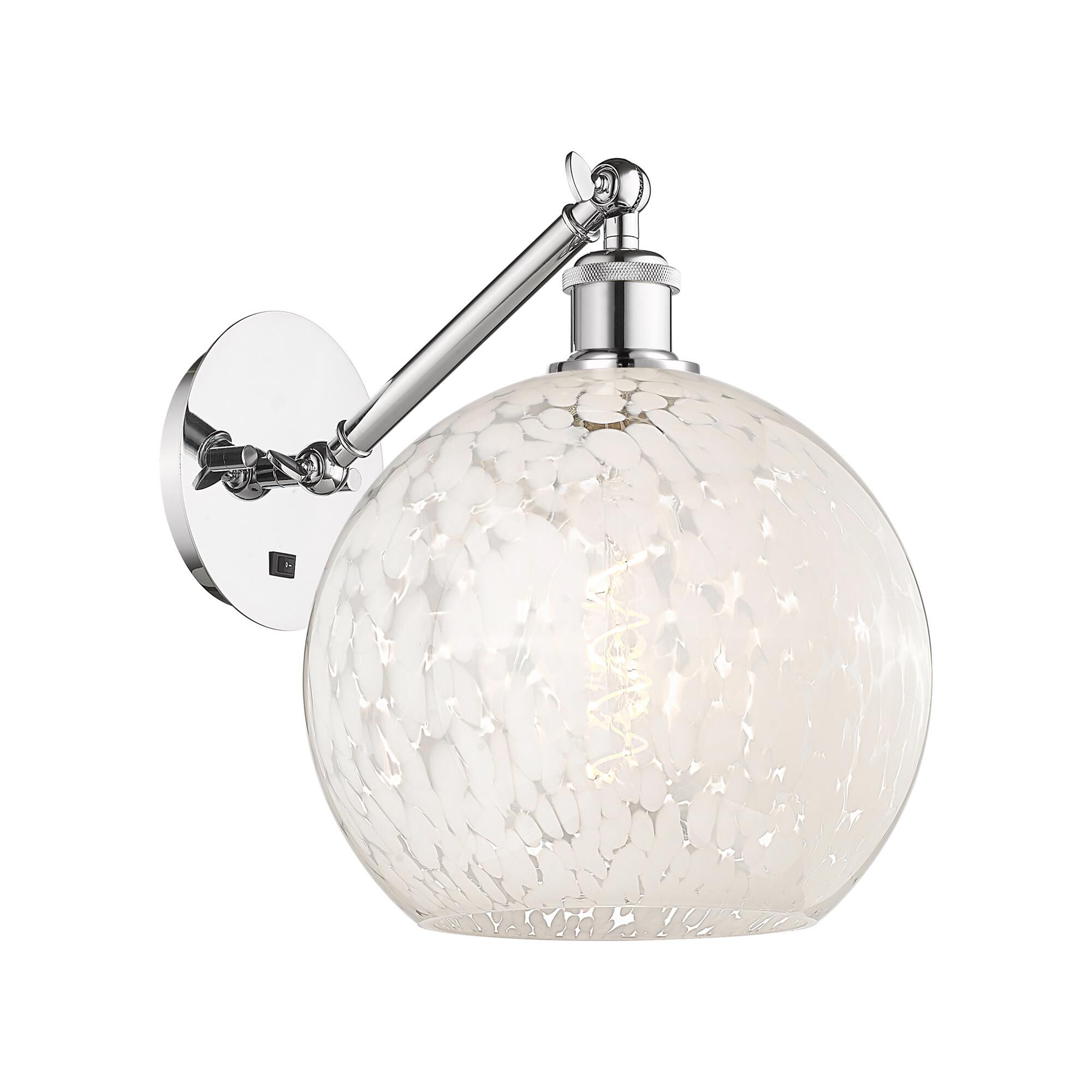 Bruno Marashlian White Mouchette 10 Inch Wall Swing Lamp by Innovations Lighting