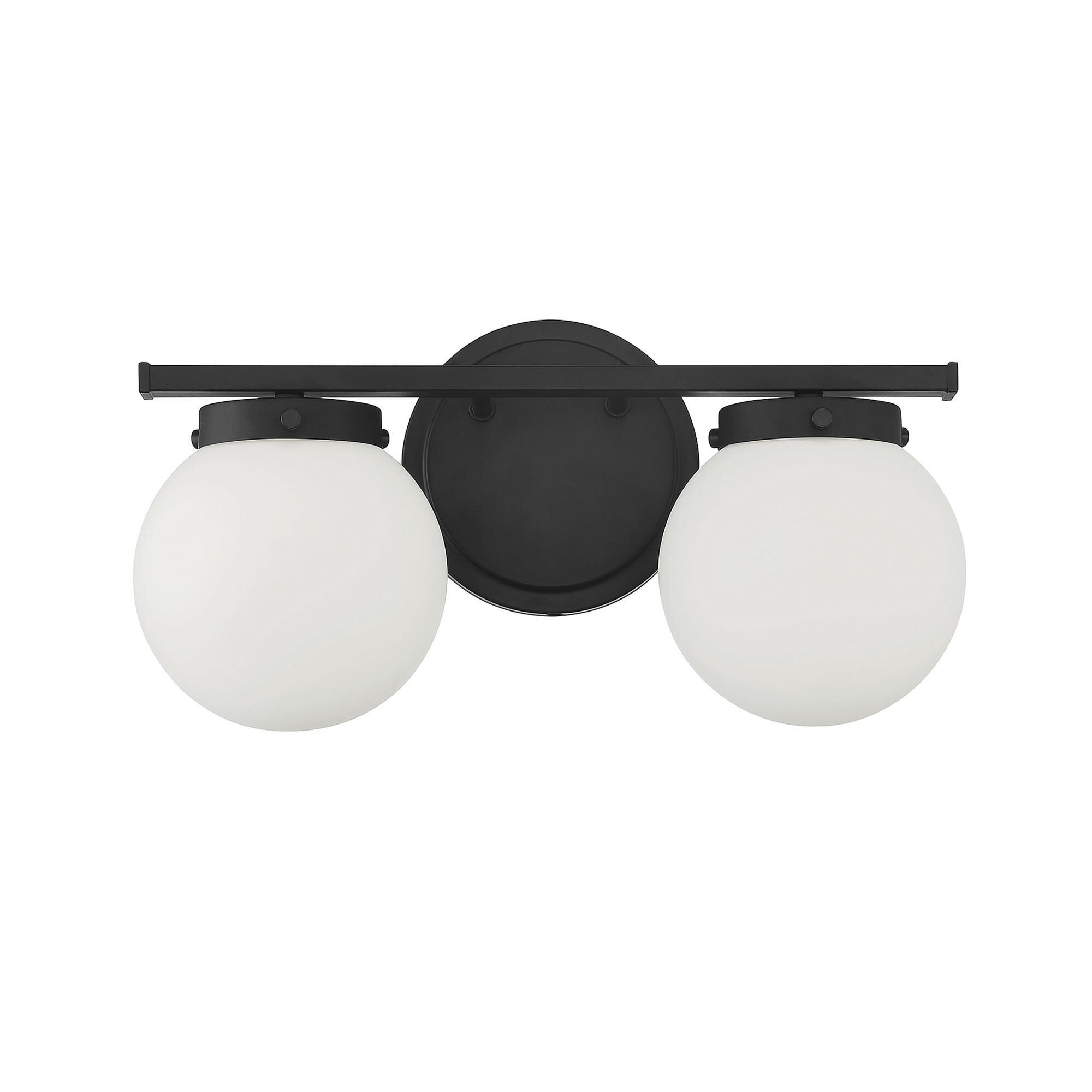 Shown in Matte Black finish and White Opal glass