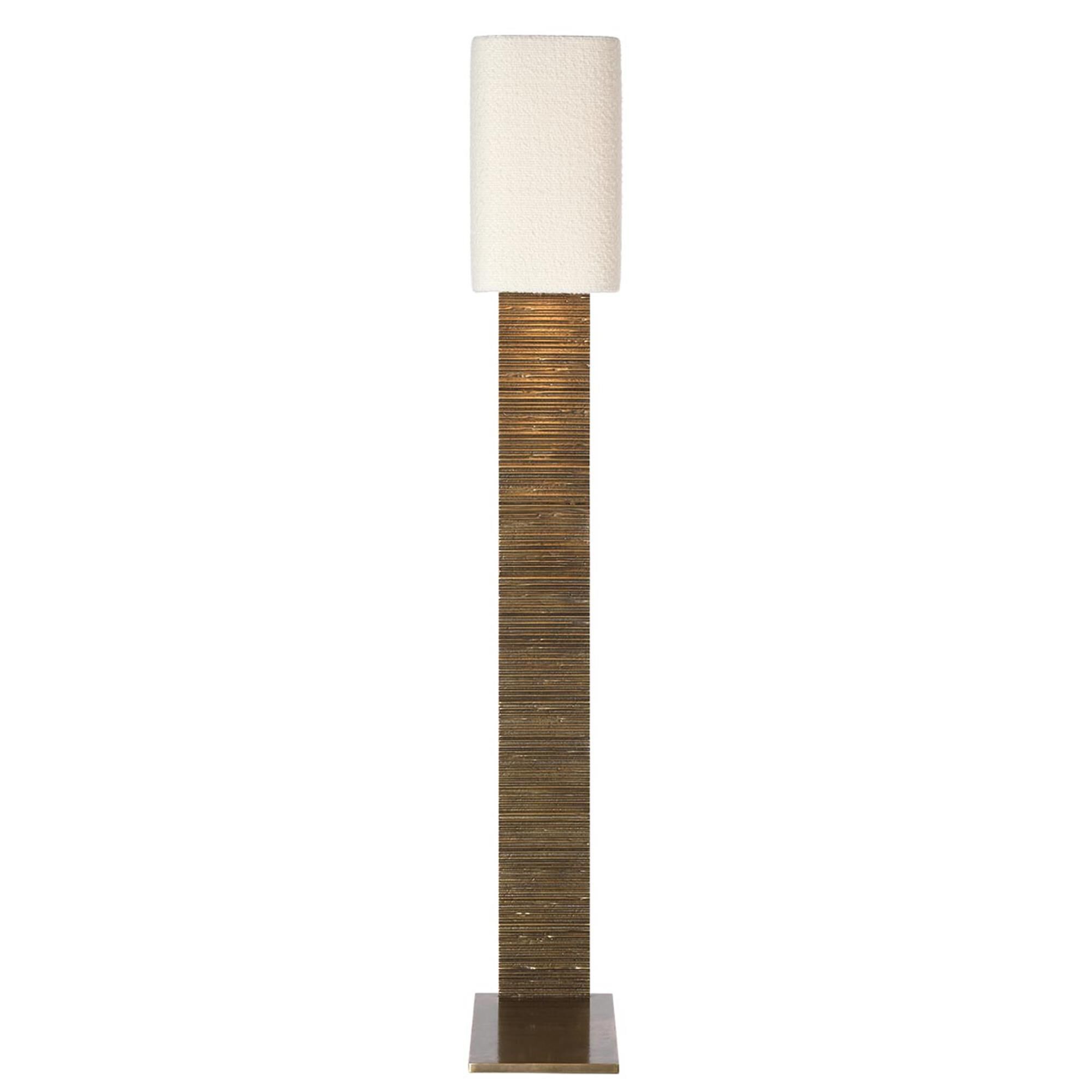 Shown in Ridged Tombac finish and Boucle Rectangle shade