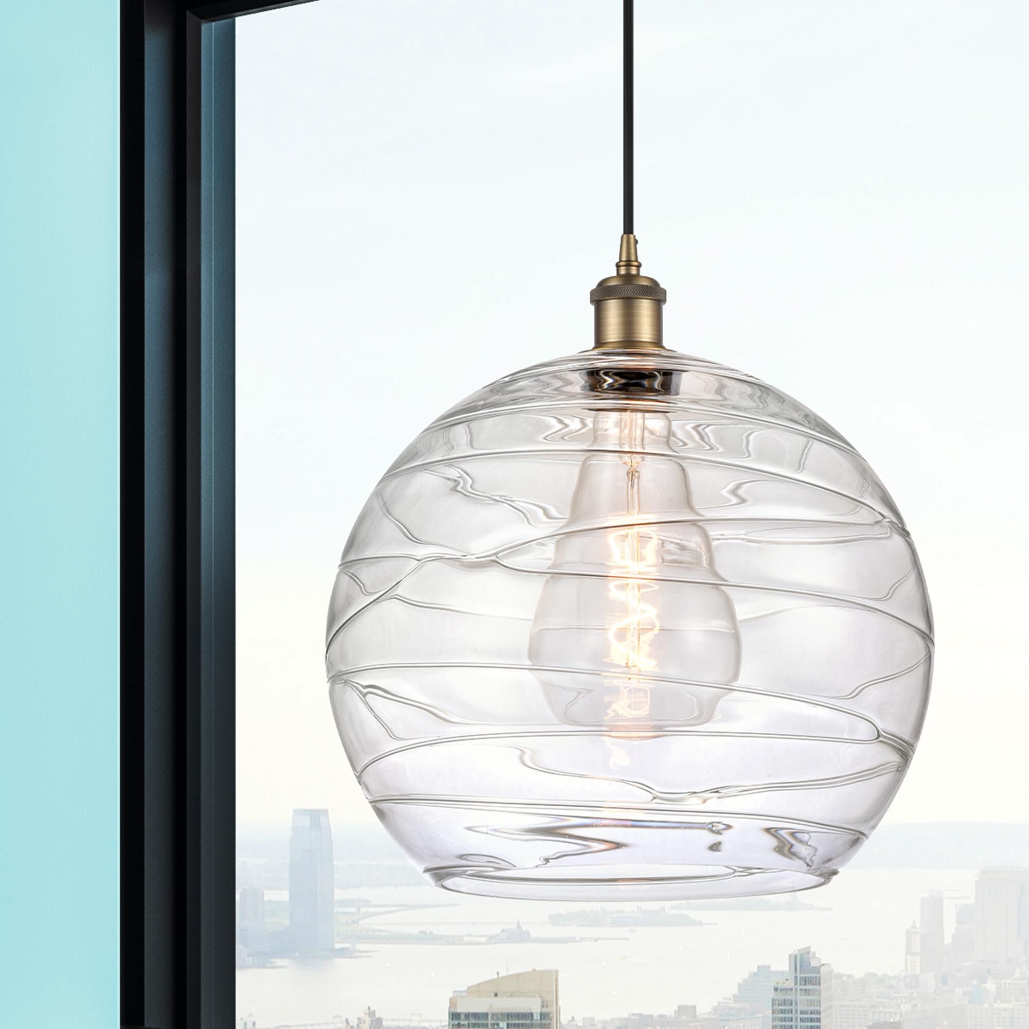 Bruno Marashlian Athens Deco Swirl 14 Inch Large Pendant by Innovations Lighting