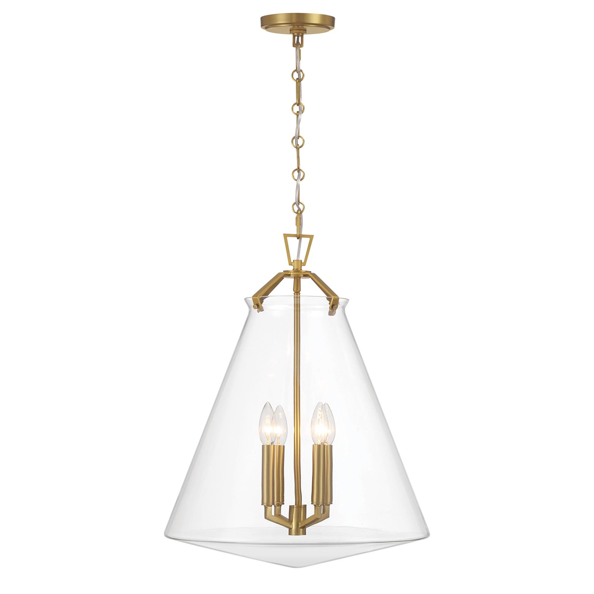 Shown in Luxe Gold finish and Clear glass