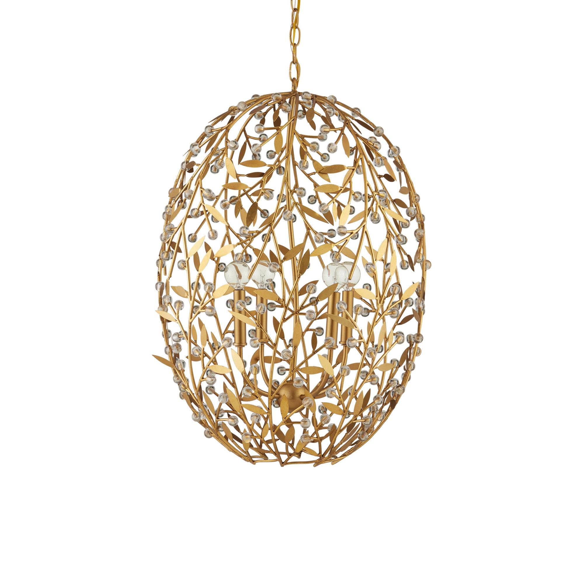 Shown in Clear, Contemporary Gold Leaf and Contemporary Gold finish