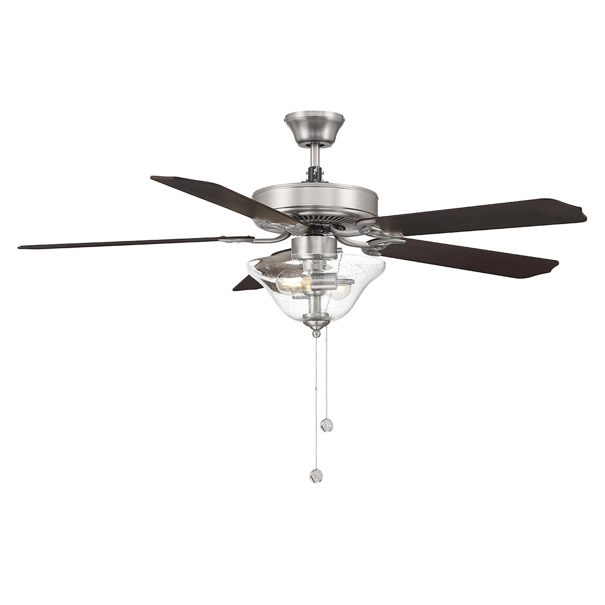 Shown in Brushed Nickel finish and Clear Bubble glass