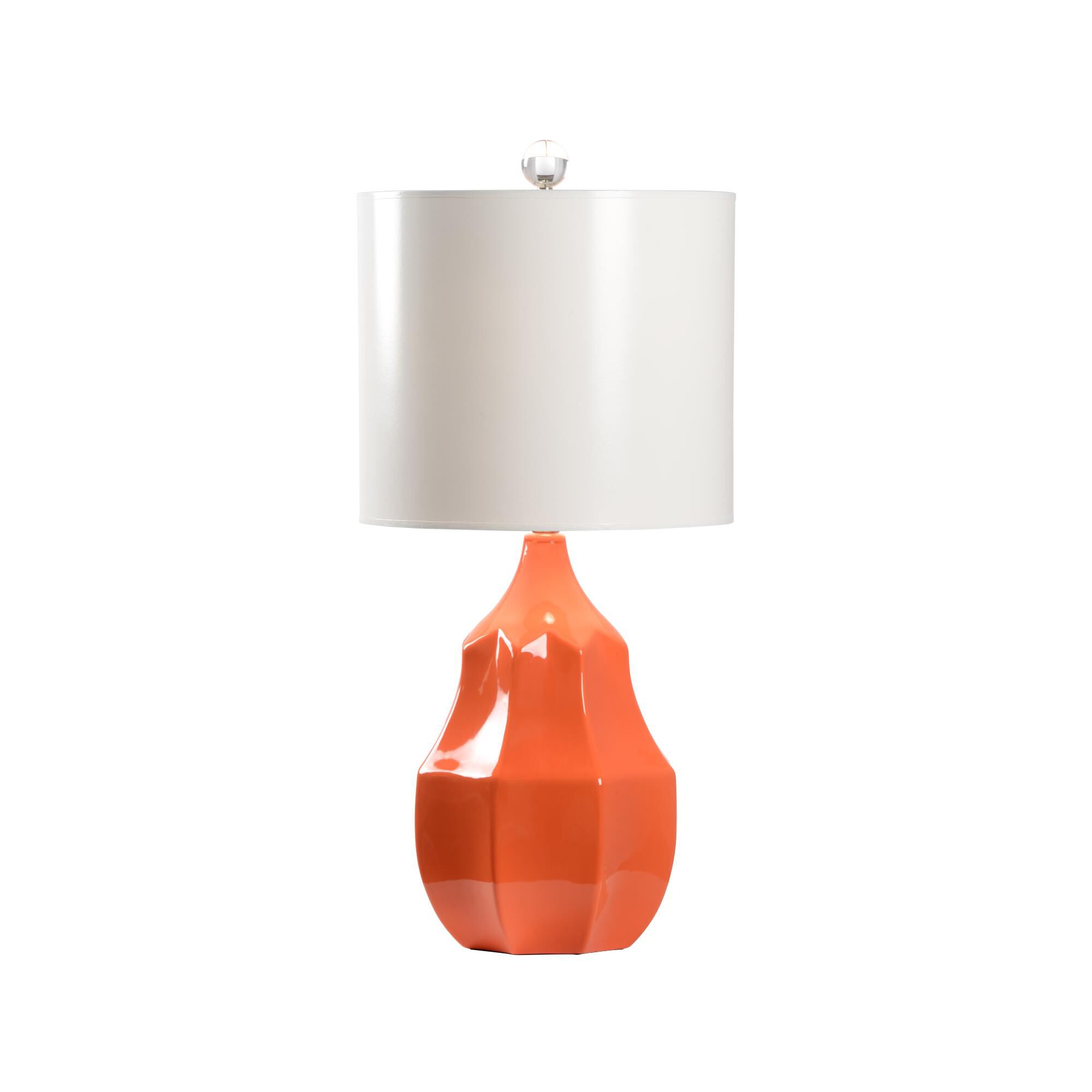 Shown in Soft Orange Glaze finish and Super White Paper shade