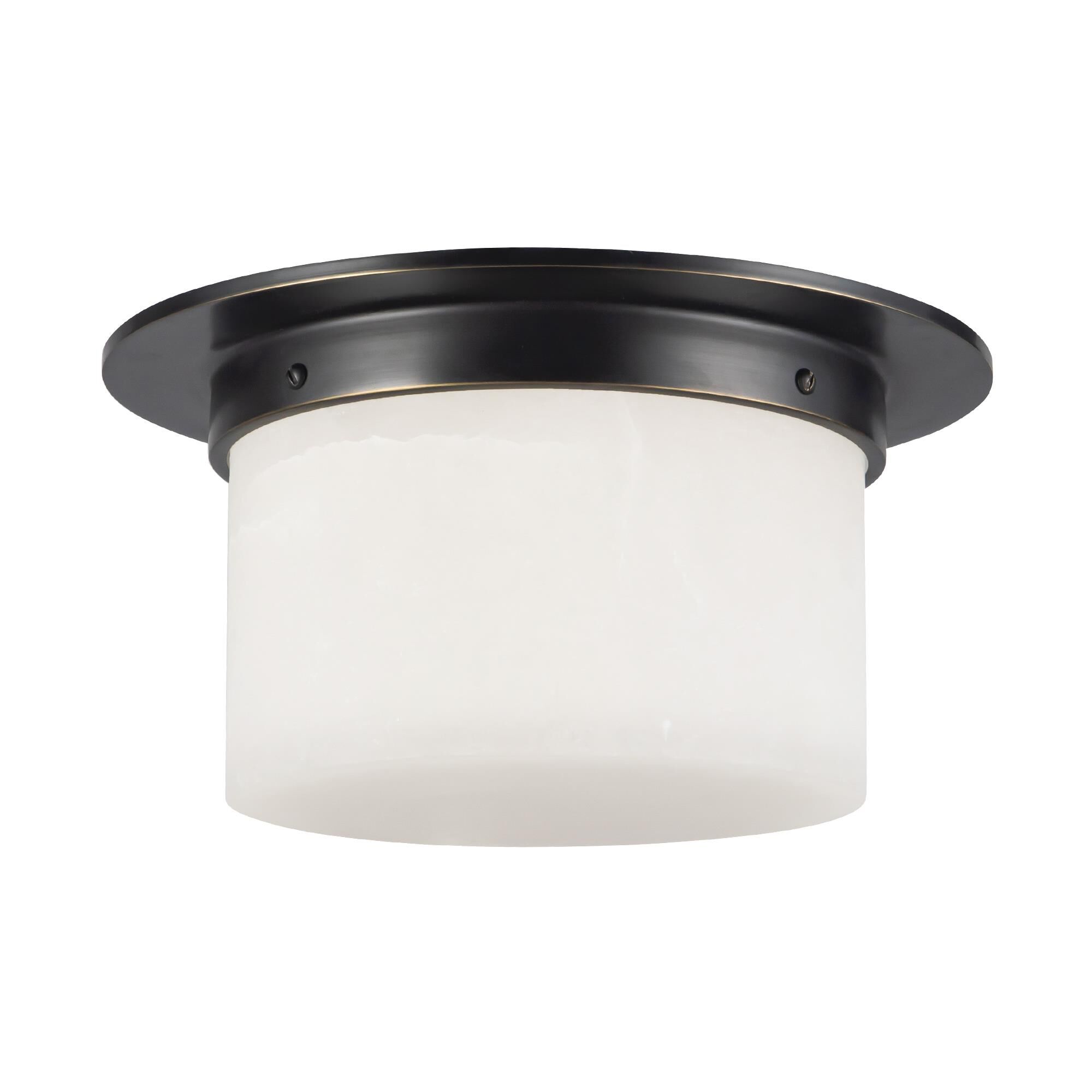 Shown in Urban Bronze finish and Alabaster glass
