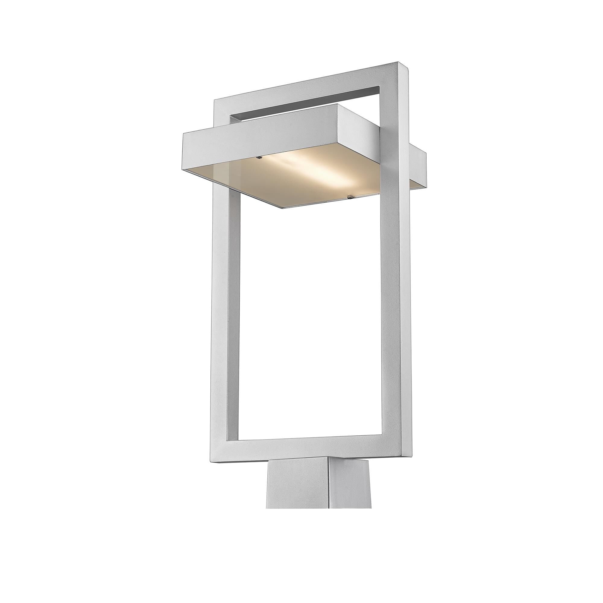 Shown in Silver finish and Glass shade