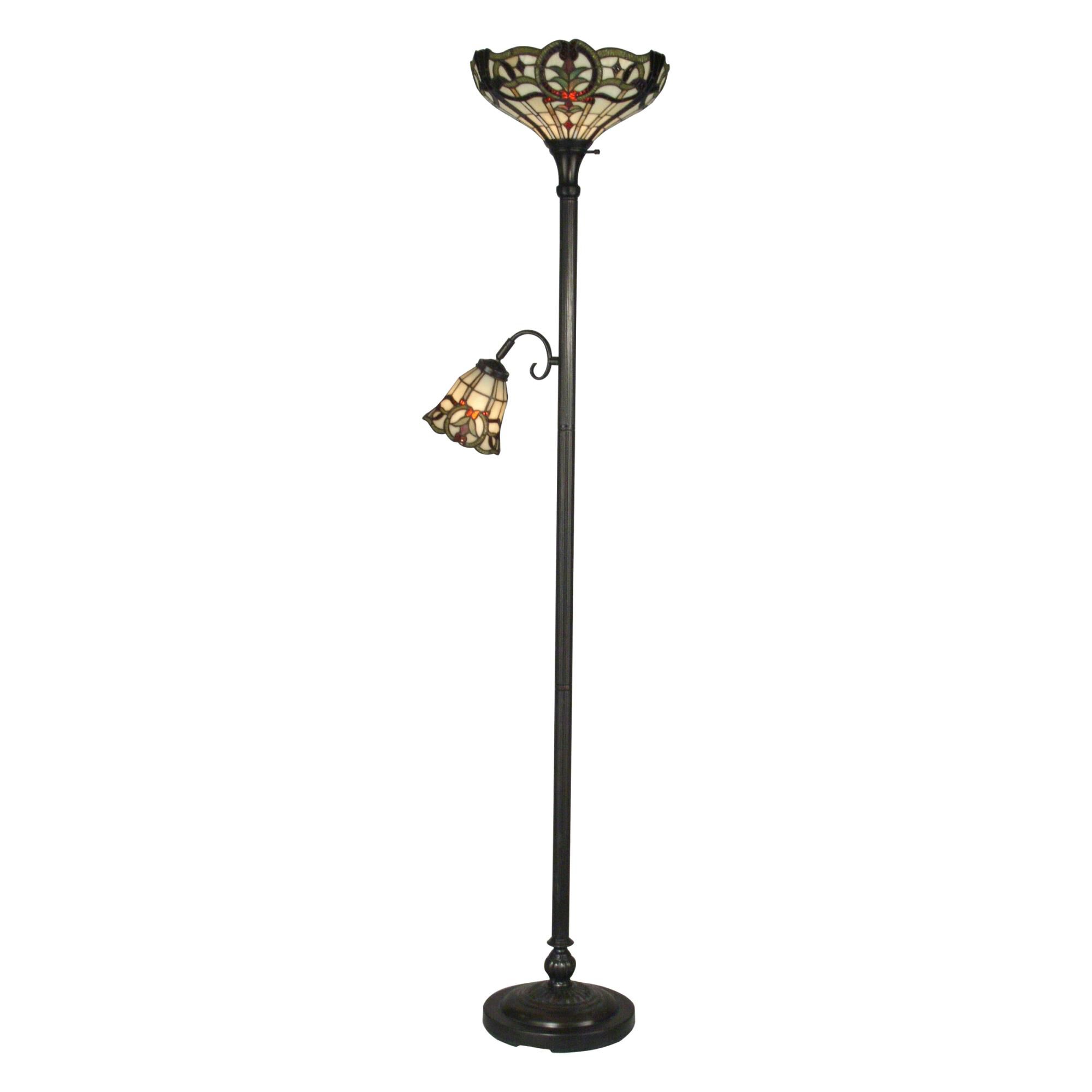 Tompkins Tiffany 69 Inch Torchiere Lamp by Dale Tiffany