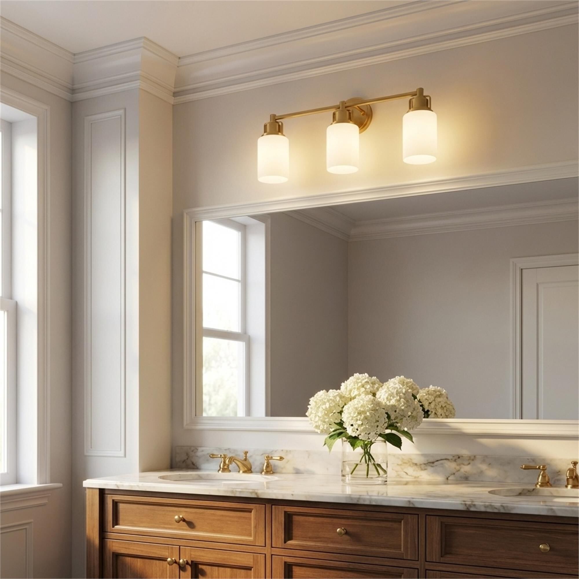 Chapman & Myers Ashford 24 Inch 3 Light Bath Vanity Light,