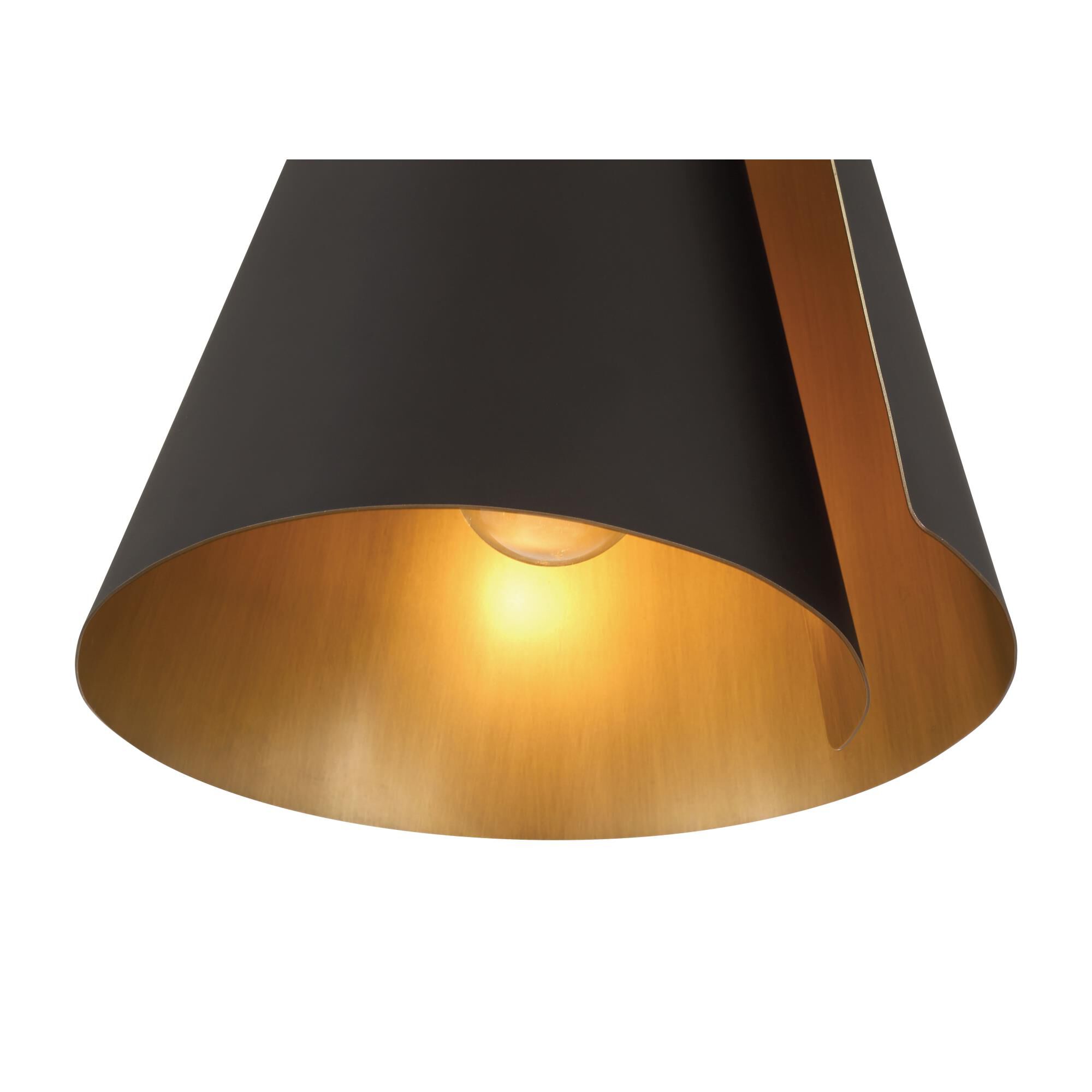 Shown in Legacy Brass & Dark Bronze finish and Dark Bronze glass and Steel shade