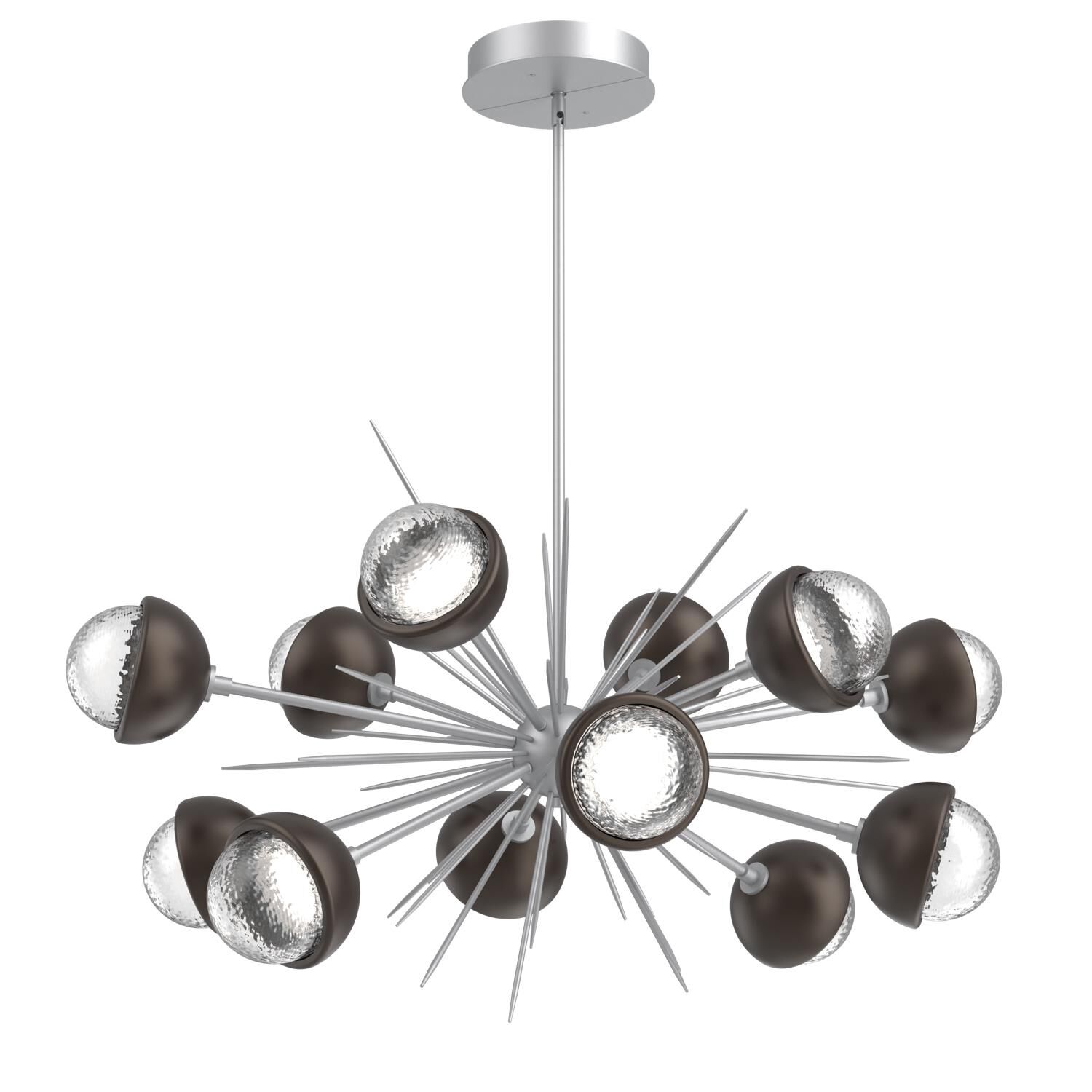 Shown in Classic Silver finish and Clear glass and Flat Bronze accent