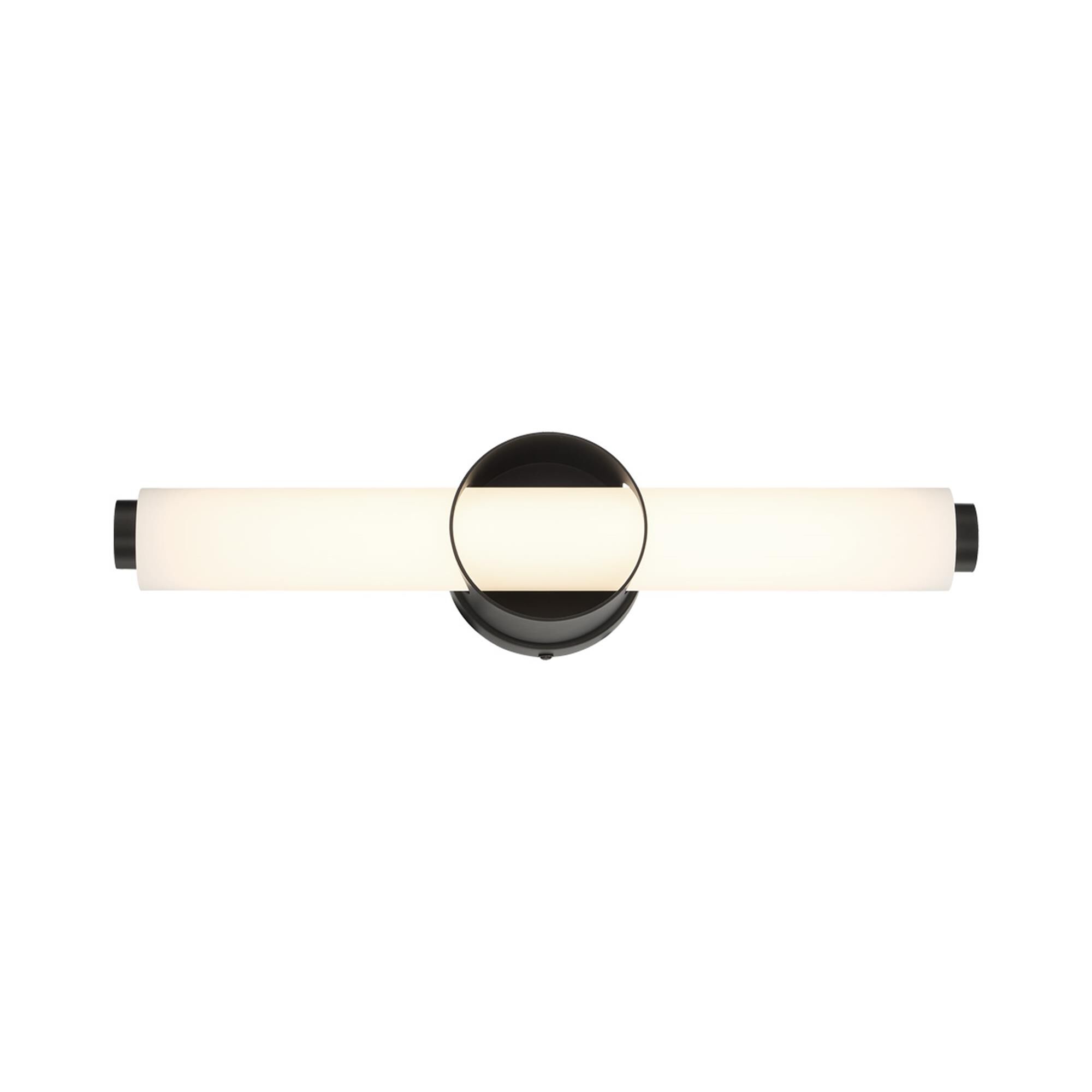 Shown in Black finish and Opal White glass