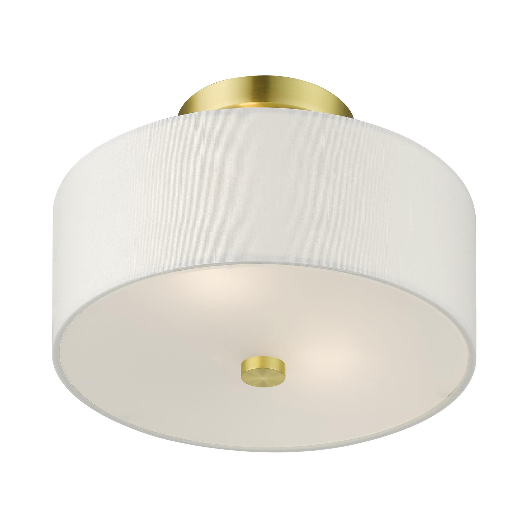 Meridian 2 Light Semi Flush Mount by Livex Lighting