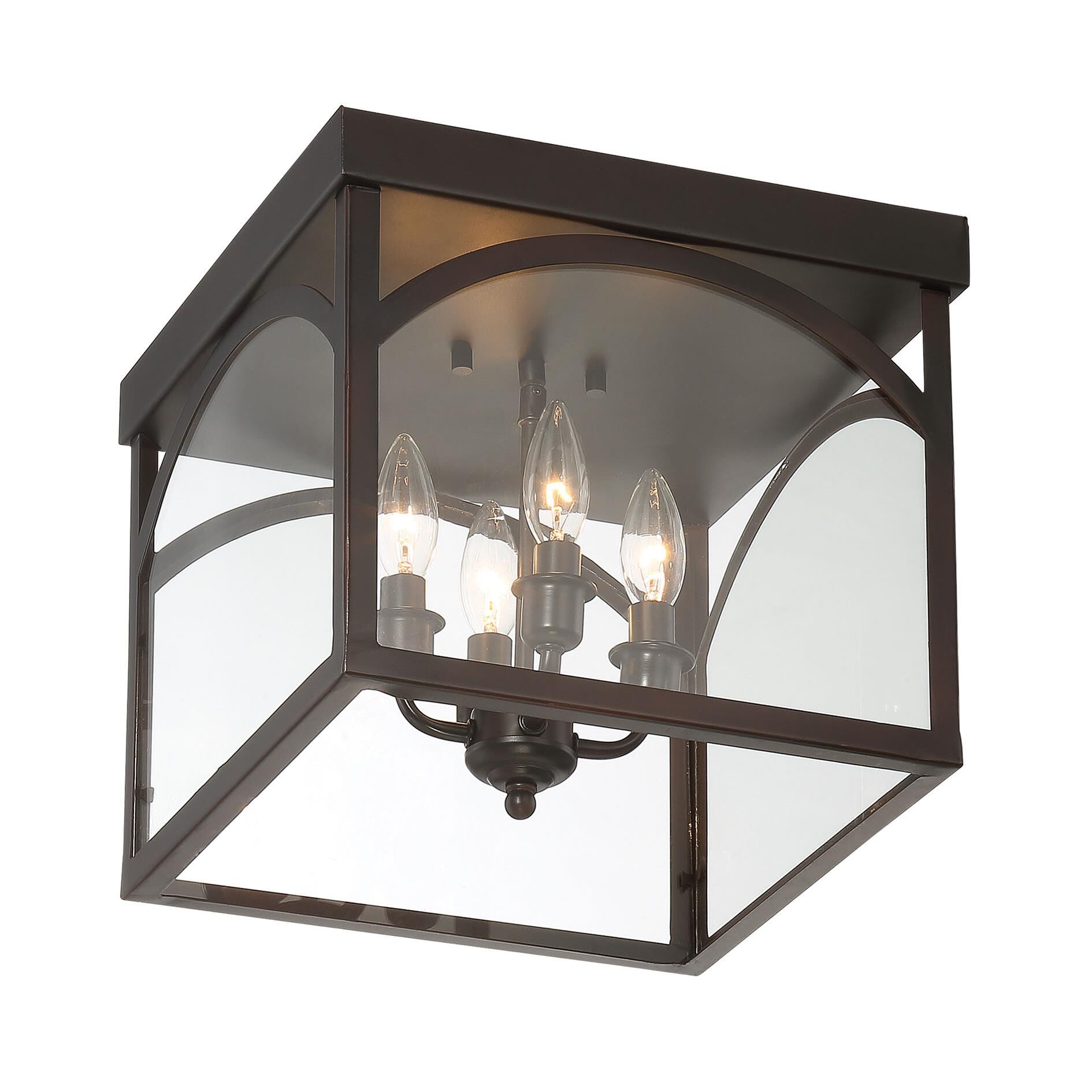 Shown in English Bronze finish and Clear glass