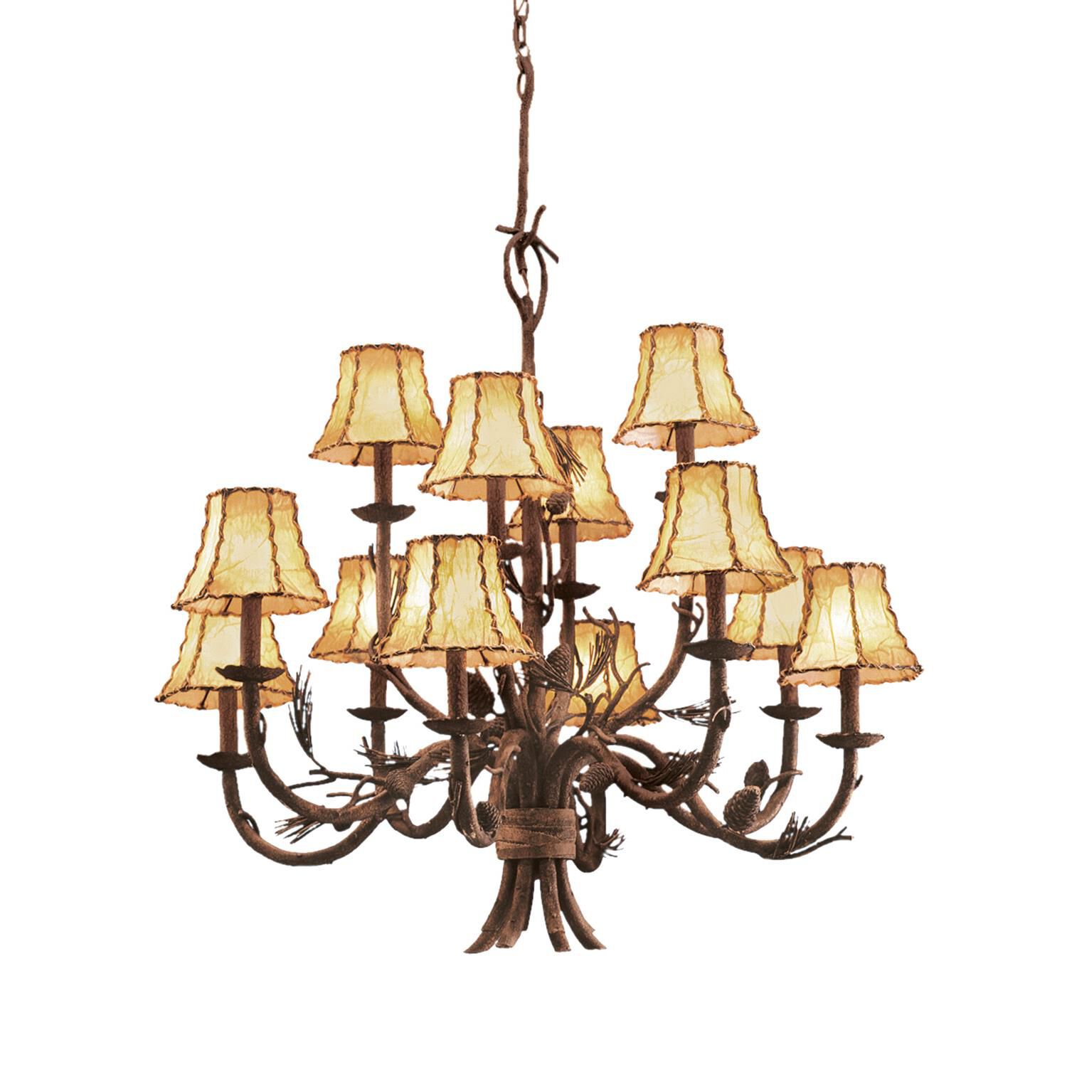 Ponderosa 35 Inch 12 Light Chandelier by Kalco Lighting