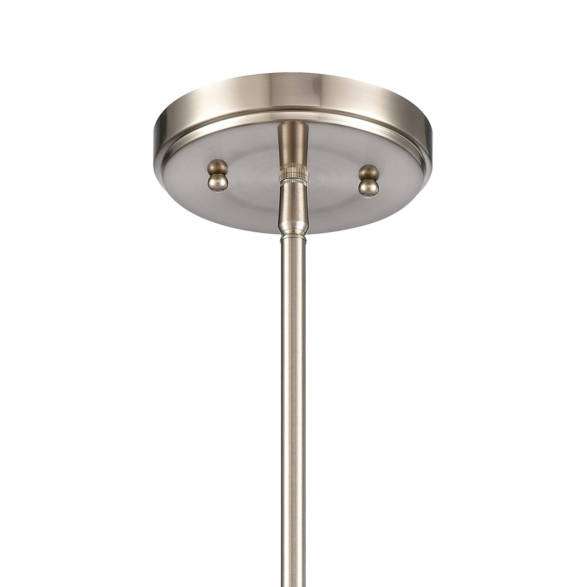 Shown in Silver finish and White Linen Fabric shade