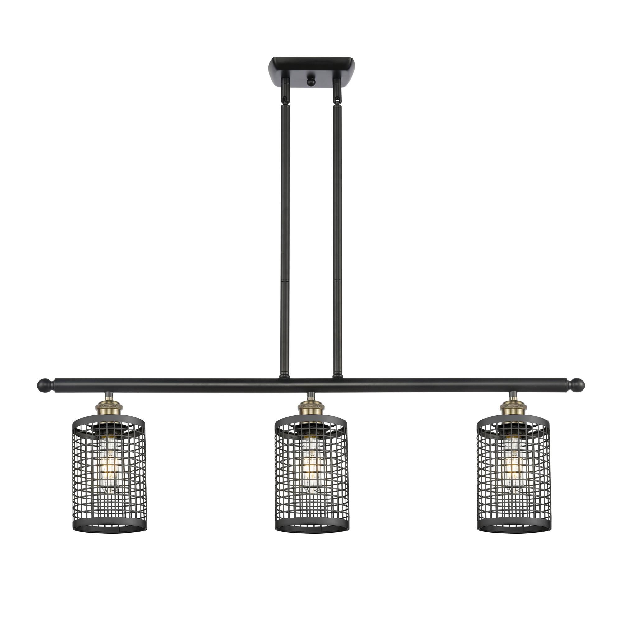Shown in Black Antique Brass finish and Matte Black shade