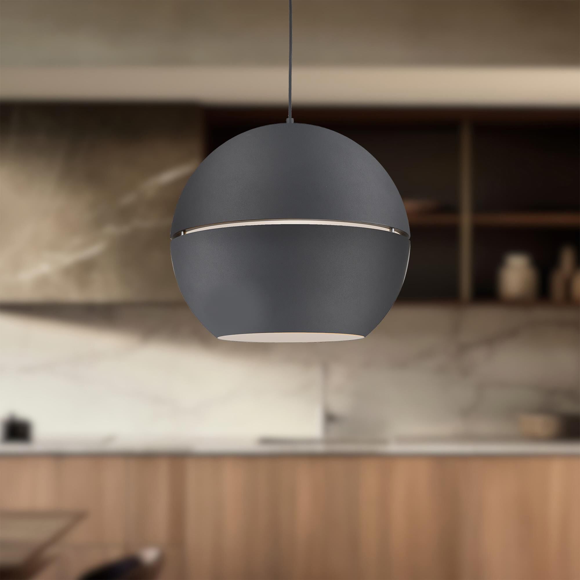 Shown in Black finish and Aluminium shade