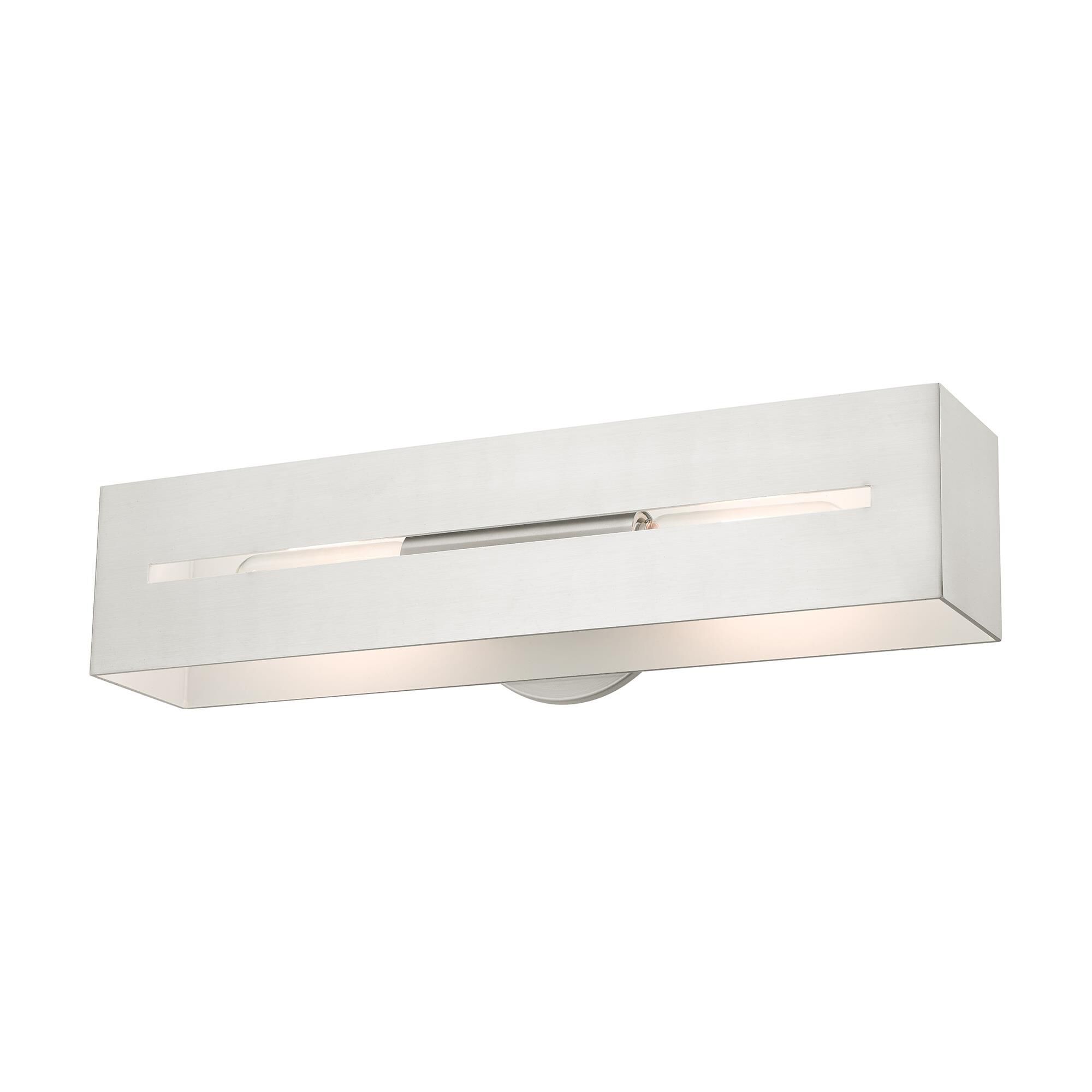 Shown in Brushed Nickel finish and Hand Welded Brushed Nickel  With Shiny White Finish Inside shade