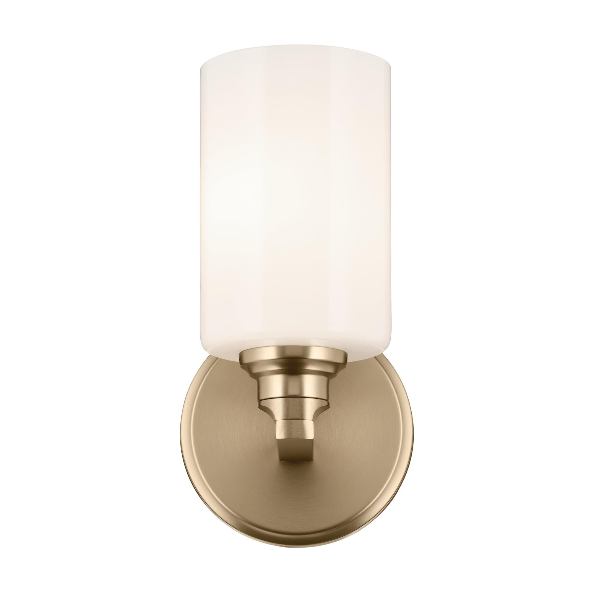 Shown in Champagne Bronze finish and Opal glass