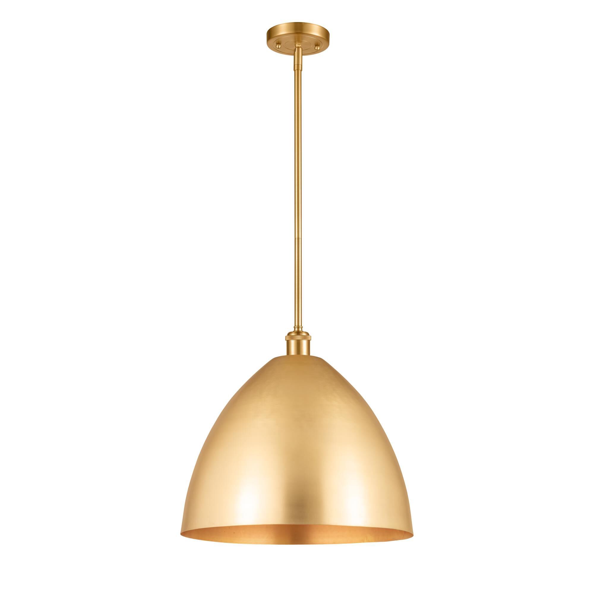 Shown in Satin Gold finish and Satin Gold Ballston Dome shade