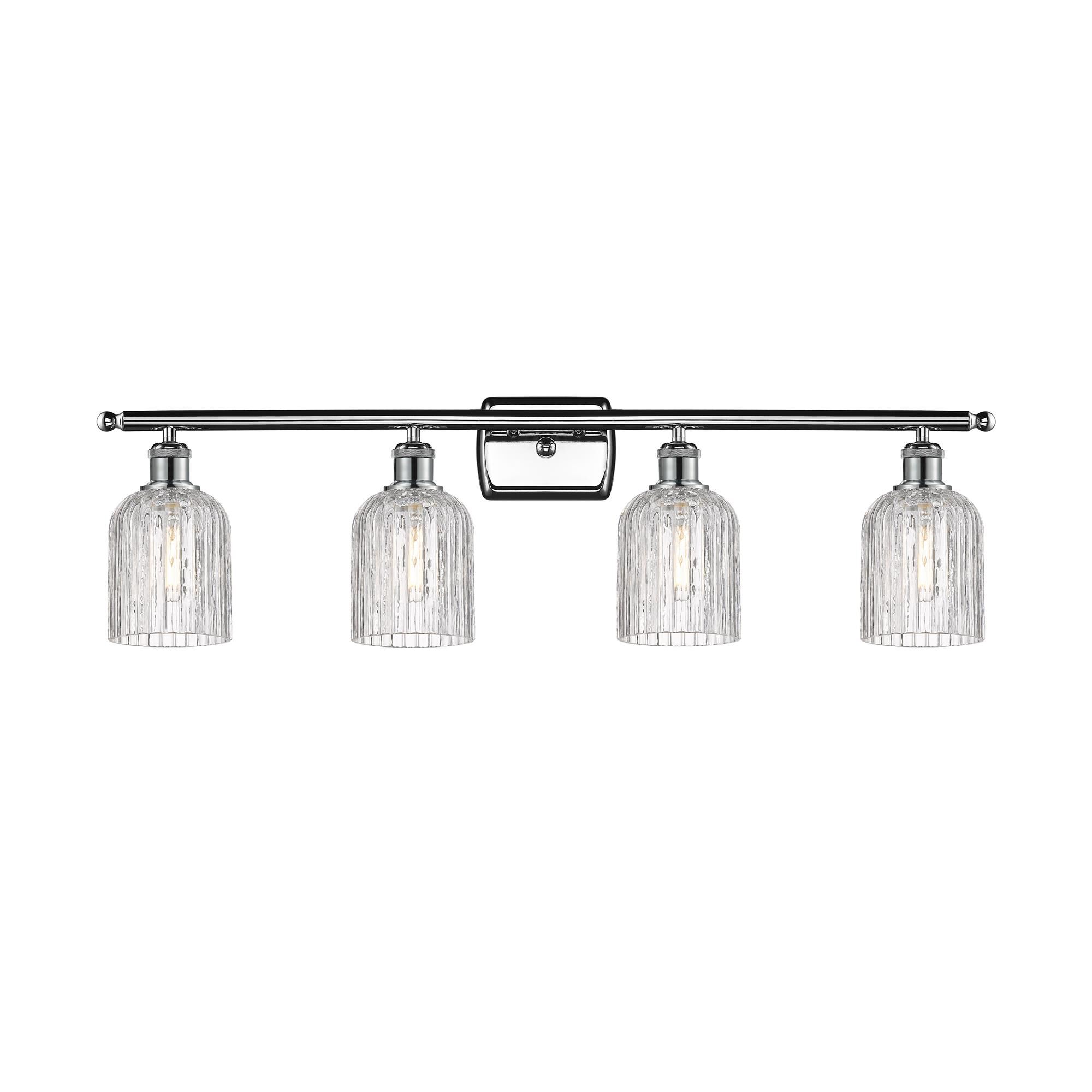 Shown in Polished Chrome finish and Clear glass