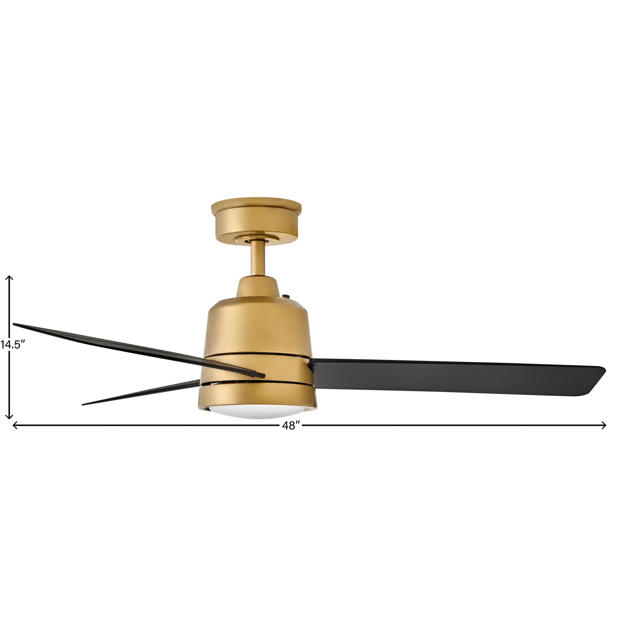 Chet Outdoor Rated 48 Inch Ceiling Fan with Light Kit by Hinkley Lighting