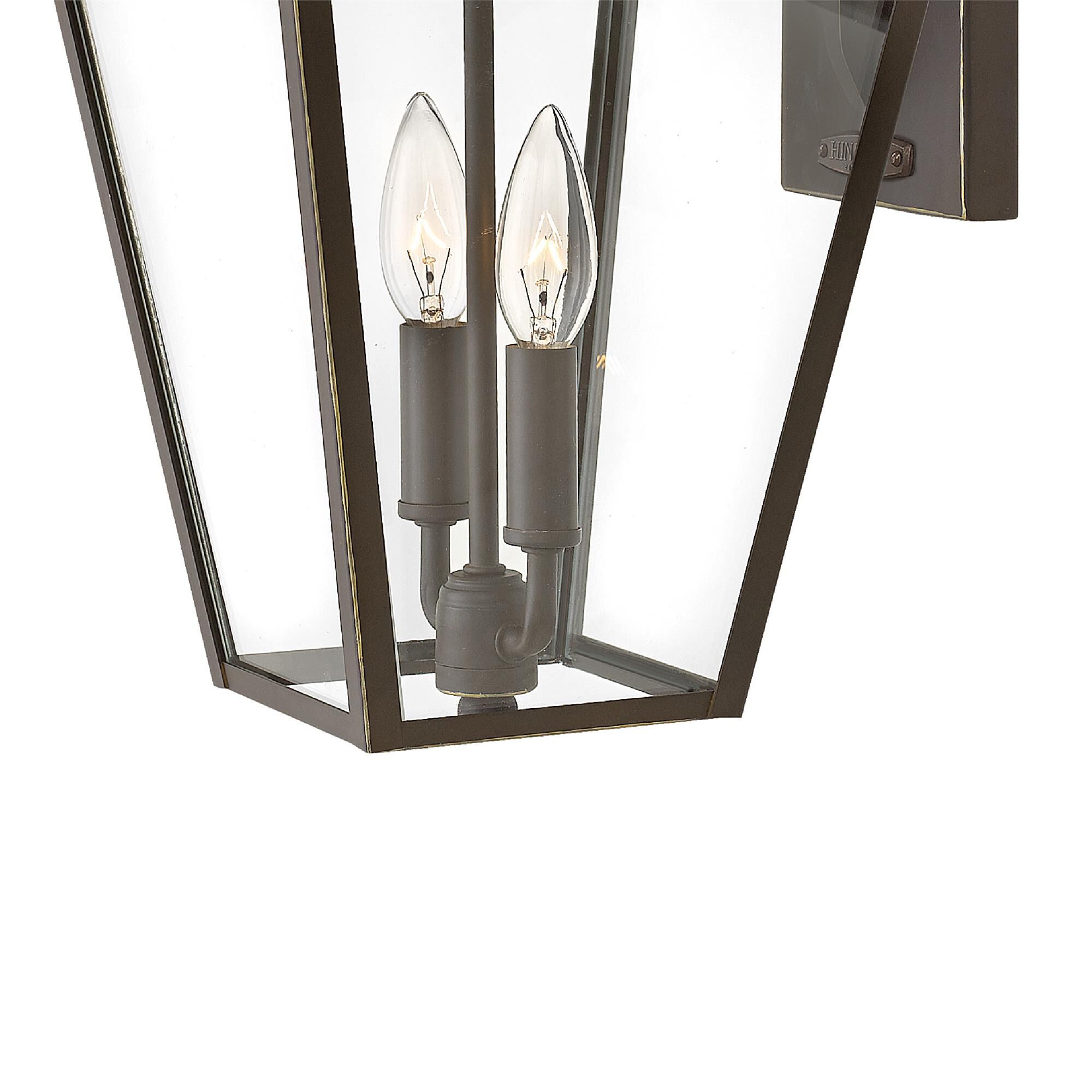 Shown in Oil Rubbed Bronze finish and Clear glass
