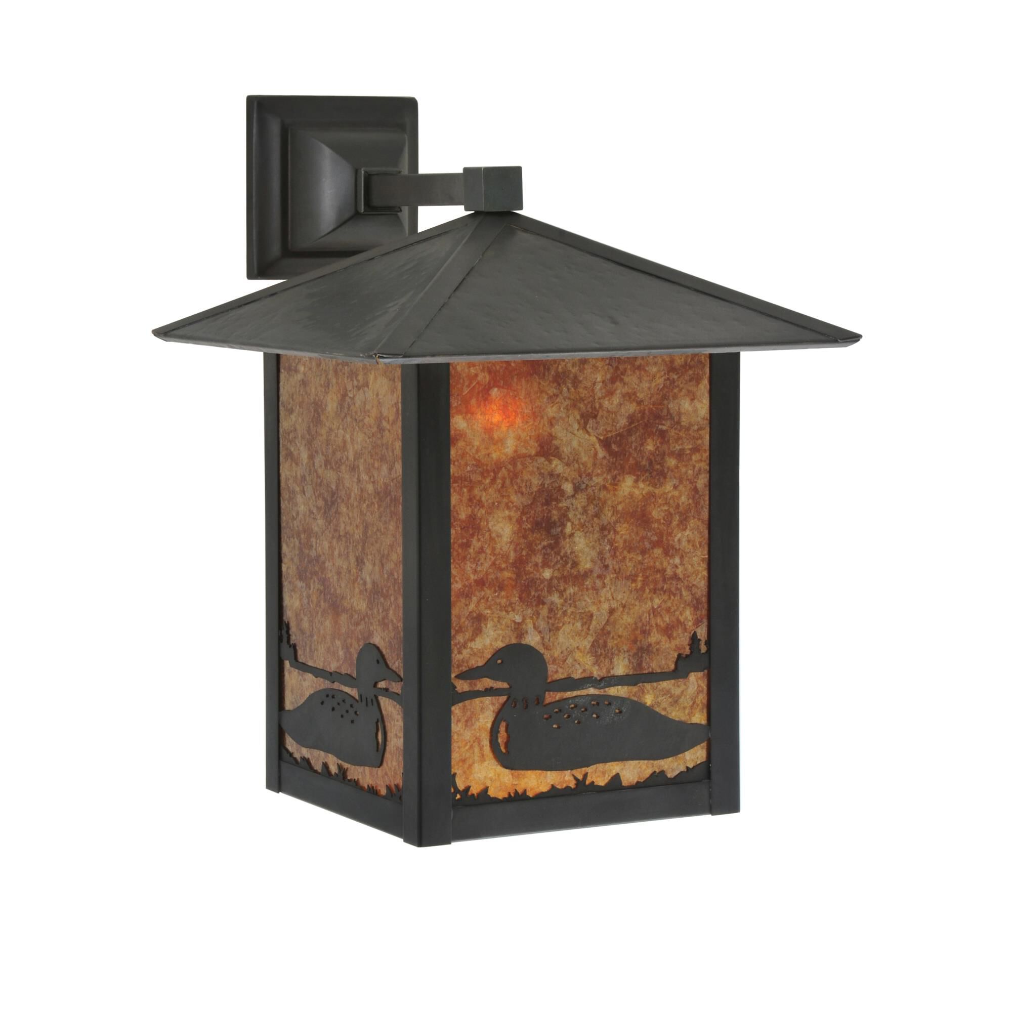 Shown in Craftsman Brown Finish finish and Amber Mica glass