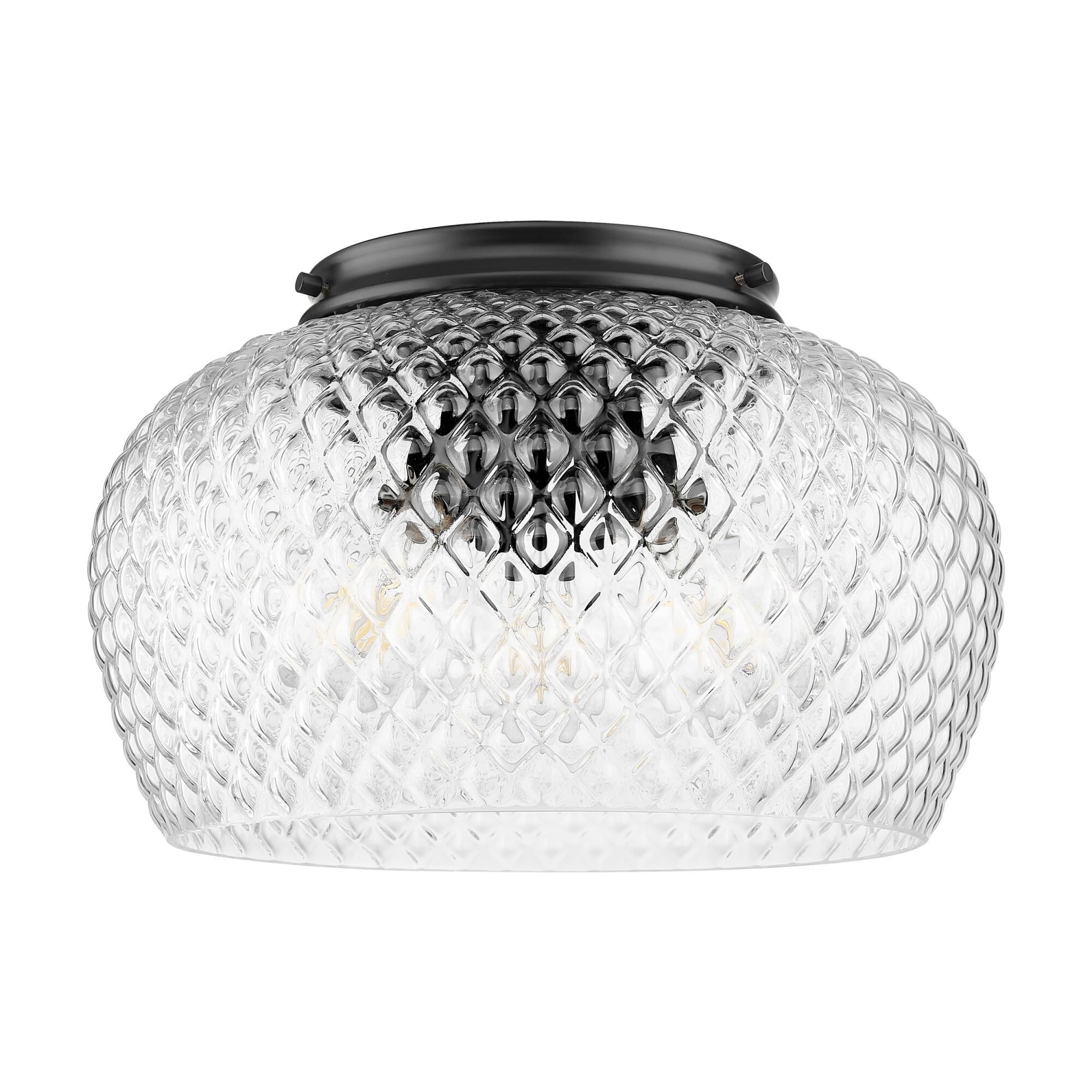 Shown in Matte Black finish and Clear glass