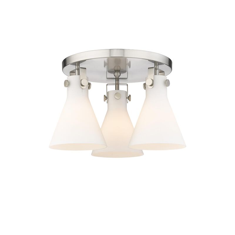 Bruno Marashlian Newton Cone 19 Inch 3 Light Flush Mount by Innovations Lighting