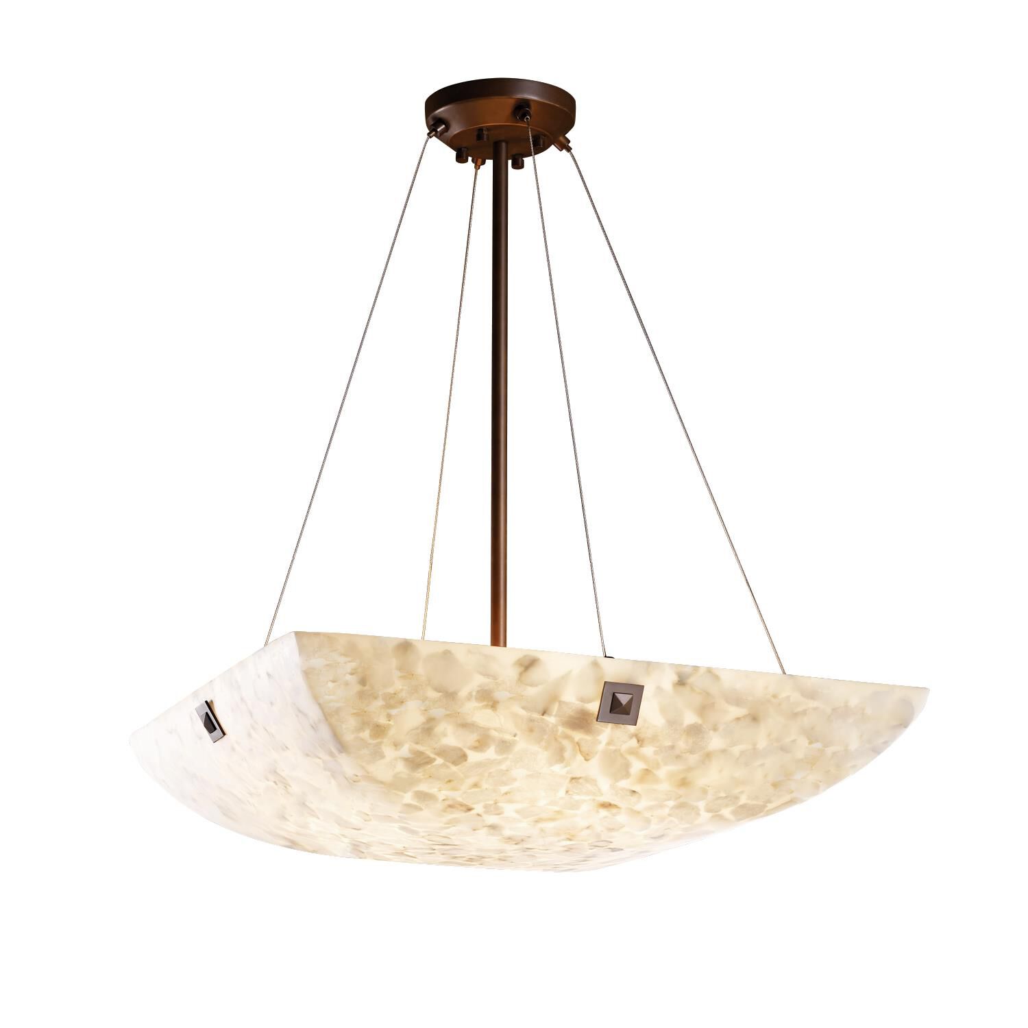 Alabaster Rocks! 27 Inch Large Pendant by Justice Design Group