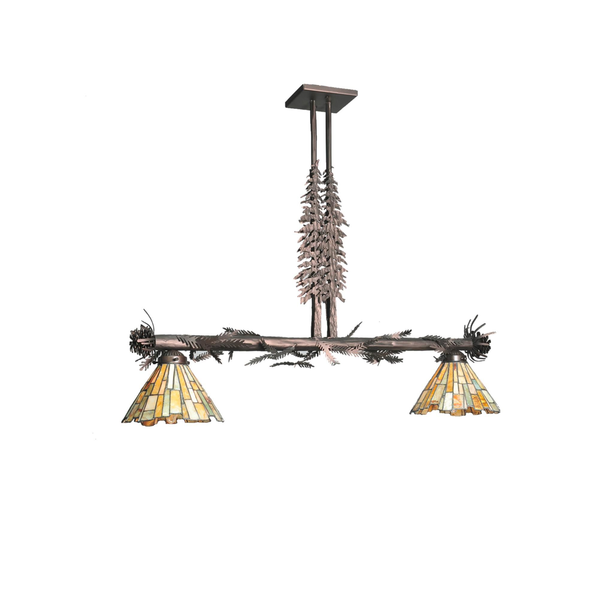 Jadestone Delta Tall Pines 34 Inch 2 Light Linear Suspension Light by Meyda Lighting