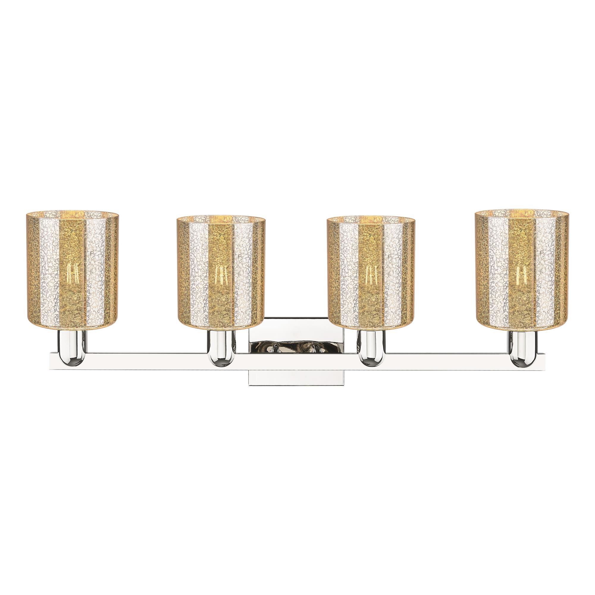 Shown in Polished Nickel finish and Mercury glass